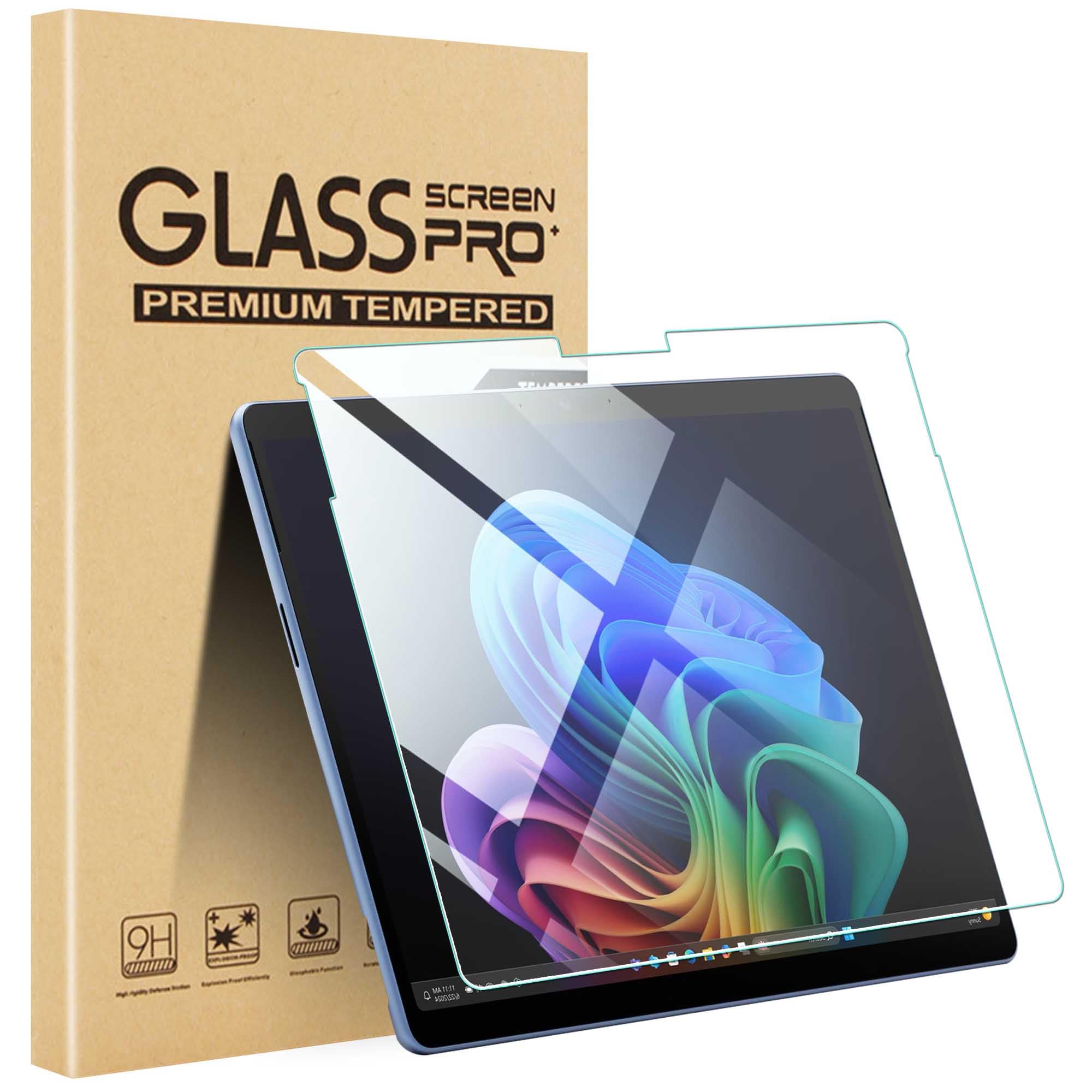 ・対応機種:Surface Pro 11 / Pro 10 / 9 / 8 / X ・画面サイズ:13インチ ・素材:日本旭硝子 ・硬度:9H ・機能:高透過率、飛散防止、耐衝撃、指紋防止、気泡ゼロ