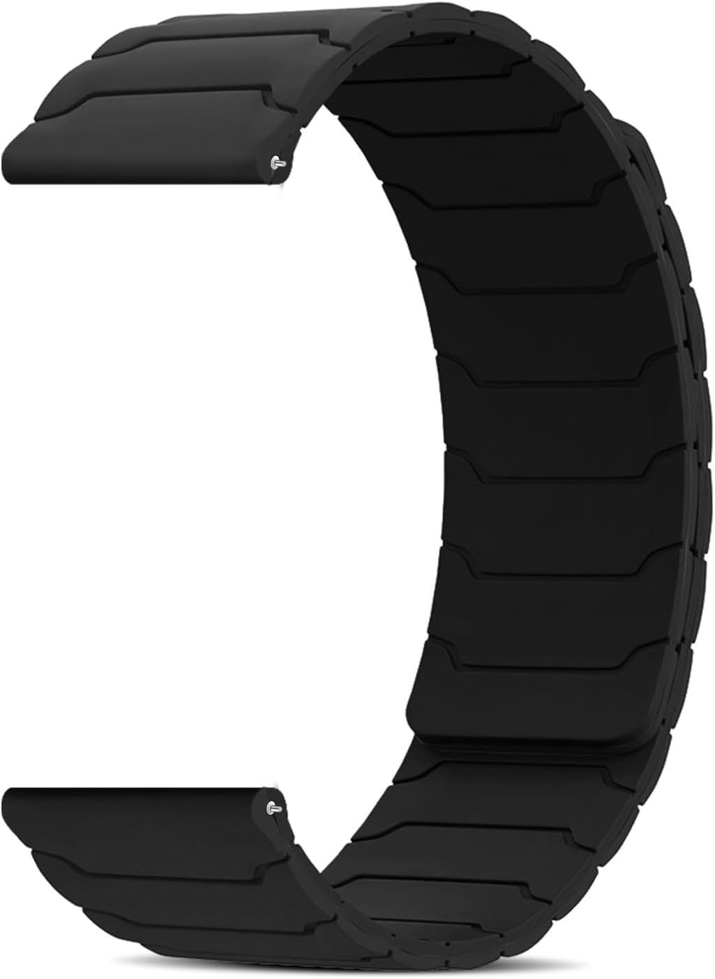 乐天商城 - 時計バンド 20mm シリコンベルト 交換用 スマートウォッチ バンド 磁気 無段階調整 クイックリリース 軽量 薄型 ブラック