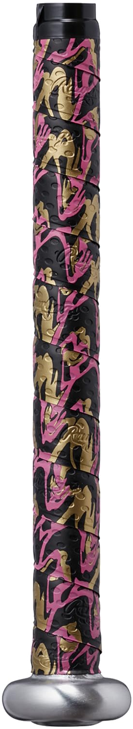 Grip Tapes - 野球用 バット グリップテープ グラデーション 大人用 滑り止め 1020×25×1.8mm ブラック ピンク ゴールド メンテナンス用品