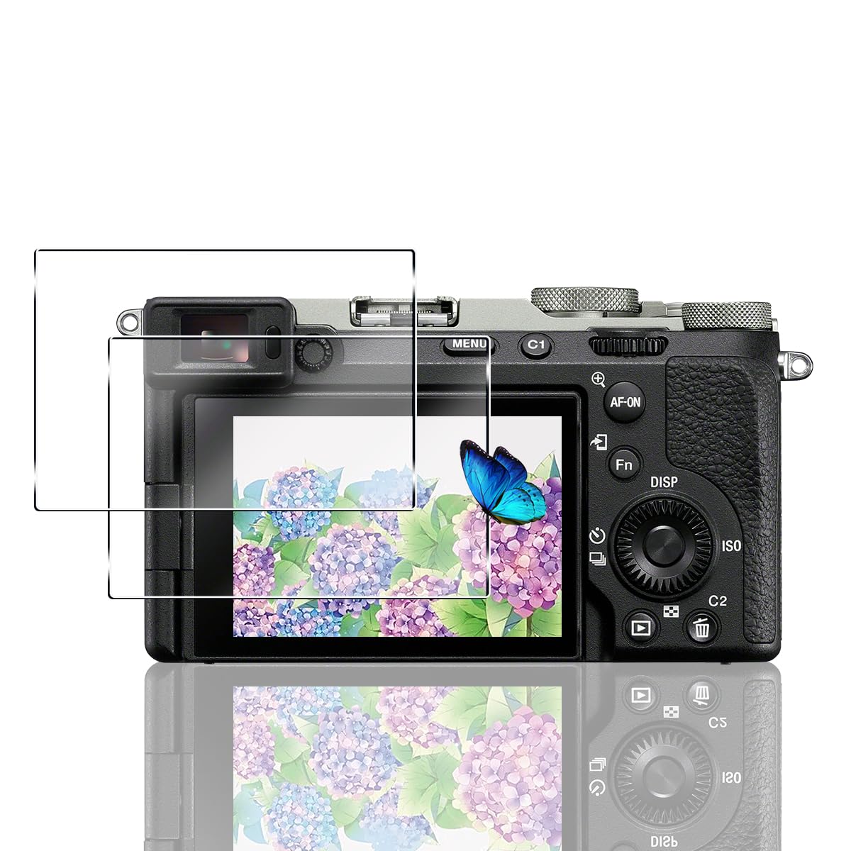 カメラ用液晶保護フィルム 2枚セット デジタル一眼レフ用 強化ガラス 高透過率 硬...