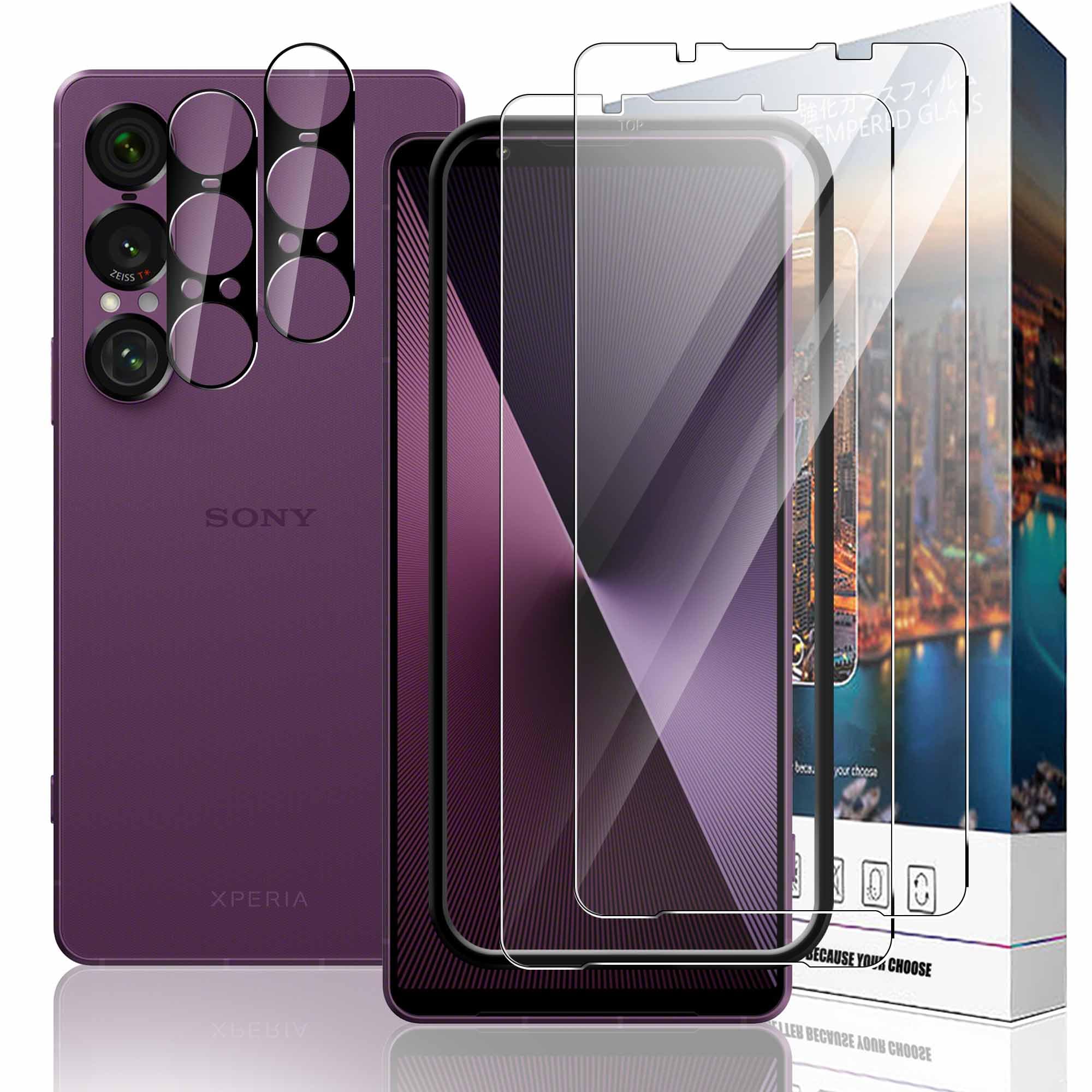 スマートフォン用保護フィルム 2枚セット 強化ガラス 画面保護 レンズ保護 高透過...