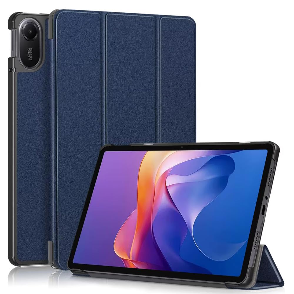 Tablet - タブレットケース 11インチ Redmi Pad 2 専用カバー 手帳型 耐衝撃 軽量 360度保護 スタンド機能 ブルー