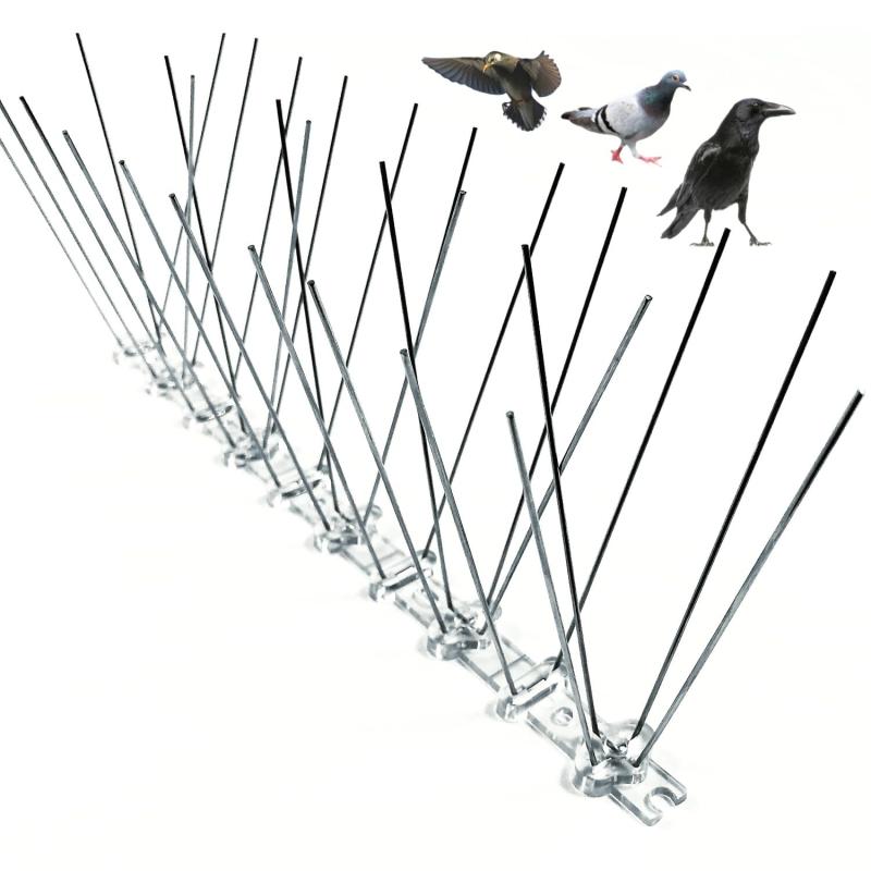 ONESORA 鳥よけ 鳩よけ カラスよけ ステンレスピン スパイク 野鳥の鳴き声・フン害防止 ベランダ 屋上 軒下 駐車場 TVアンテナ上部などに簡単設置