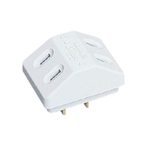 Switch Covers - 三角タップ 3個口 コンセント ホワイト 電源タップ 延長コード 差込口 節電 シンプル 配線整理 オフィス 自宅用