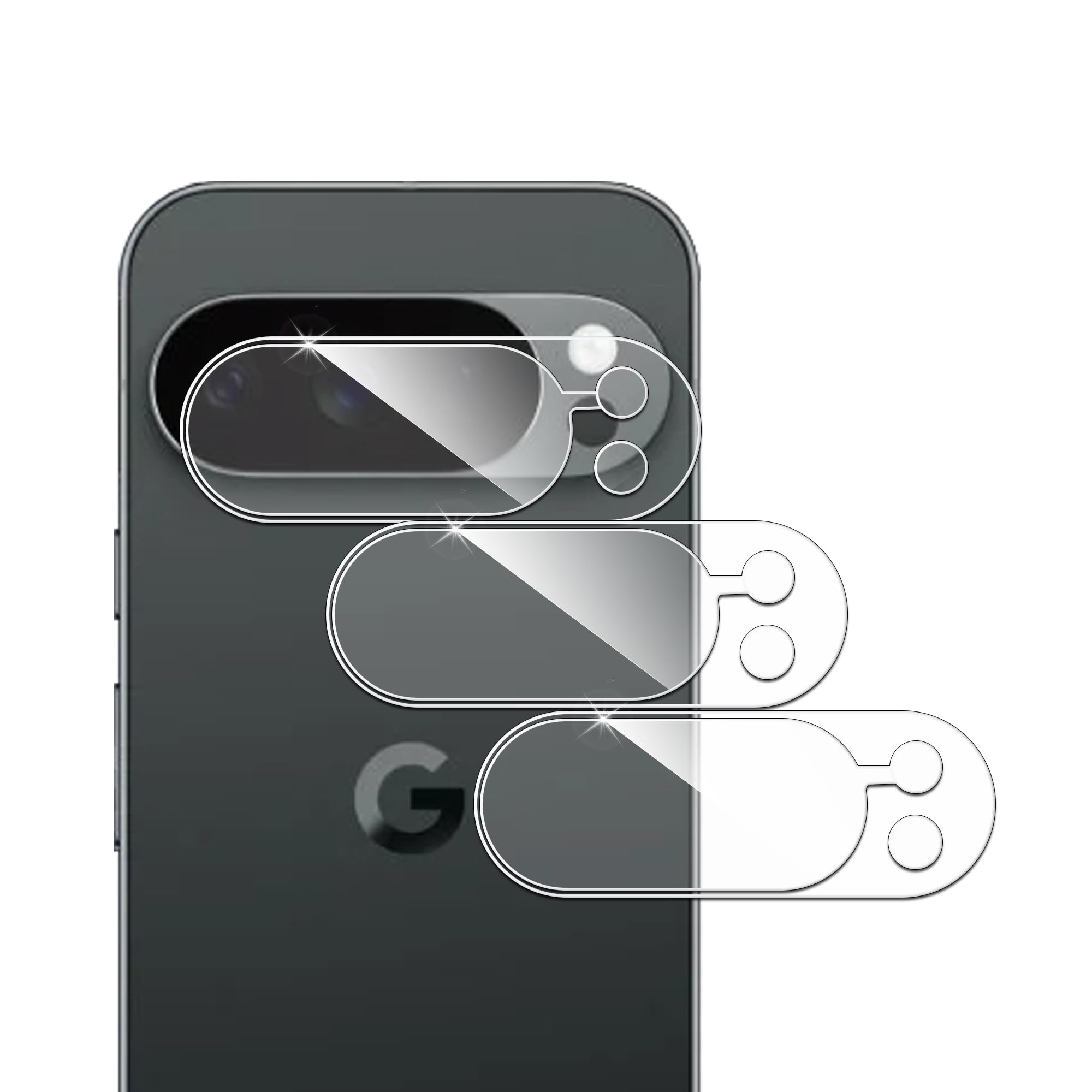 Protectors - カメラフィルム 3枚セット Google Pixel 10 Pro用 強化ガラス レンズ保護 9H 高透過率 指紋防止 耐衝撃 防滴 防塵 自動吸着 ラウンドエッジ加工 超薄型