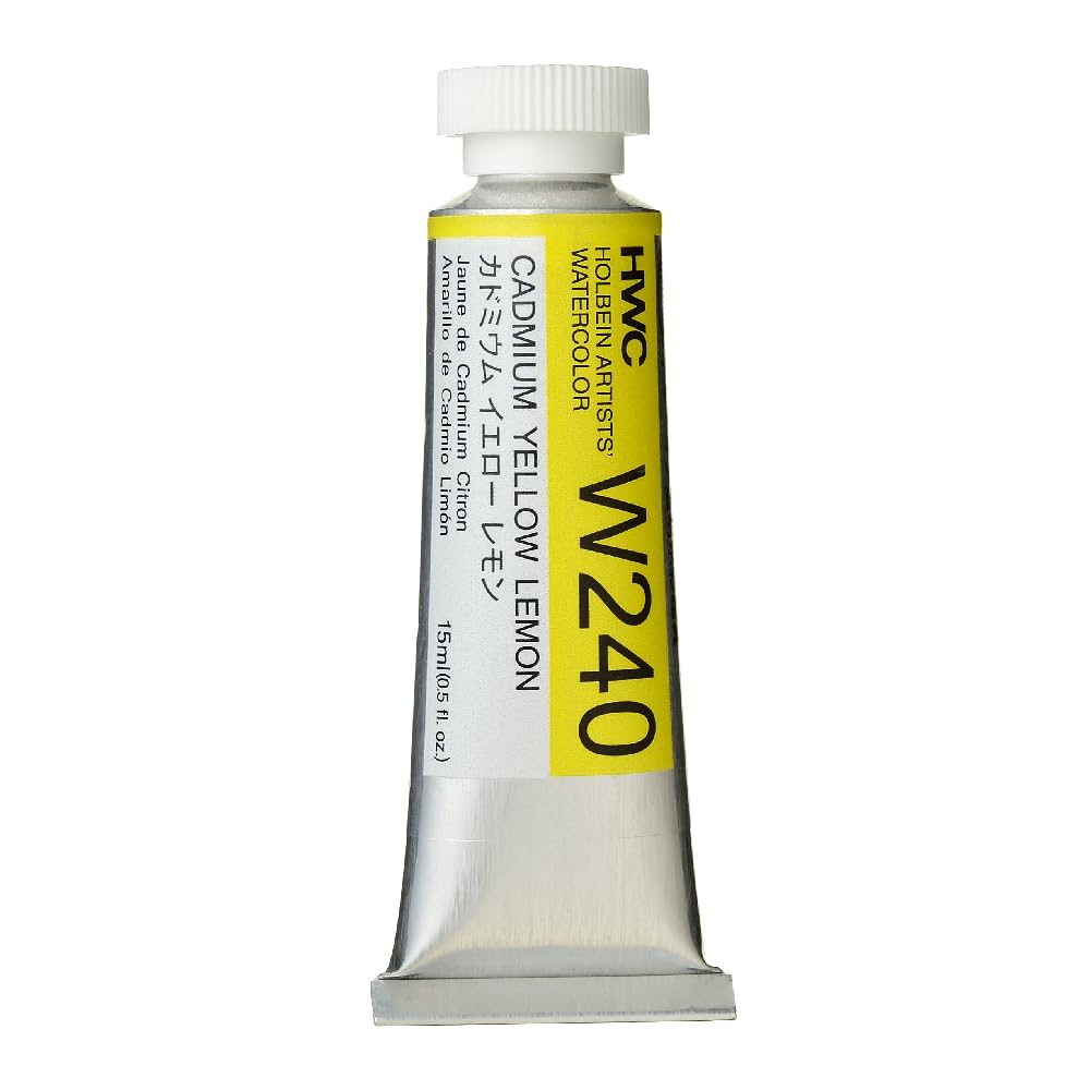 樂天商城 - 透明水彩絵具 15ml 単色 チューブ入り 絵の具 画材 アート用品 イエロー 黄色系 透明感 発色 鮮やか