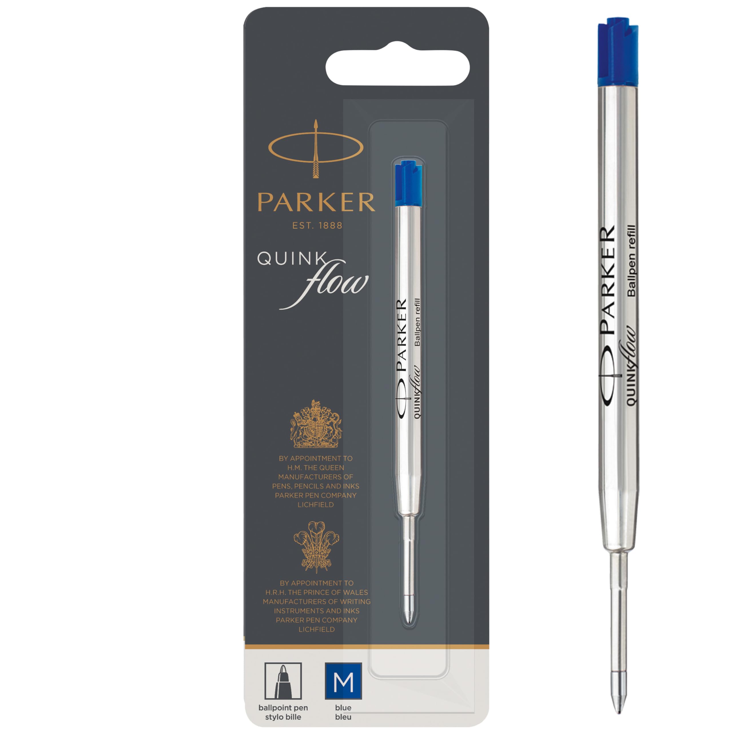 ボールペン替え芯 中字 1.0mm 油性 リフィル 1本入 ブルー 青 筆記具 消耗品 文房具 文具 事務用品