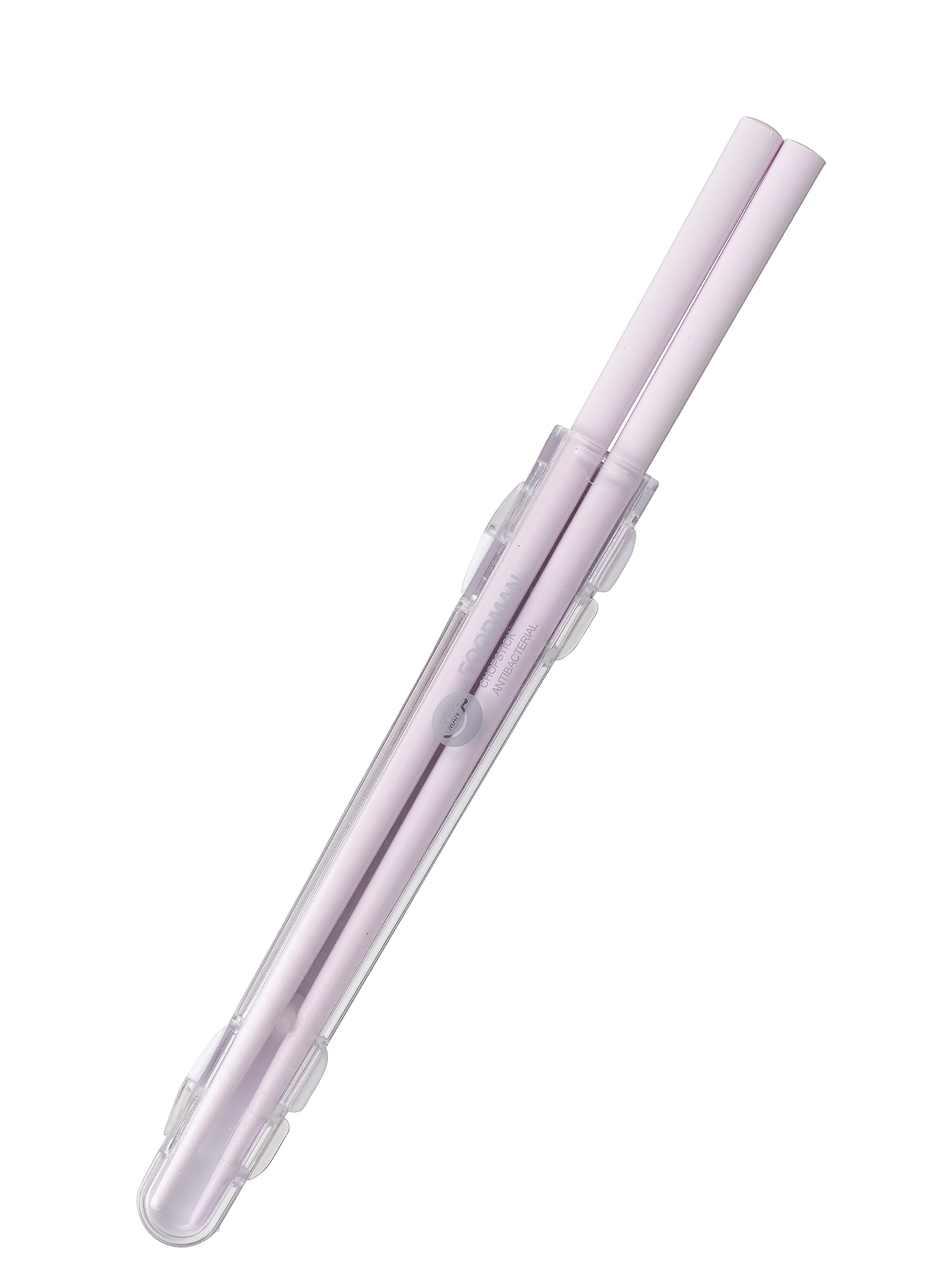 お弁当用箸 ケース付き 抗菌 20.5cm 天然木 塗り箸 食洗機対応 静音 カトラリー セット パープル 携帯用箸 日本製 弁当箱用