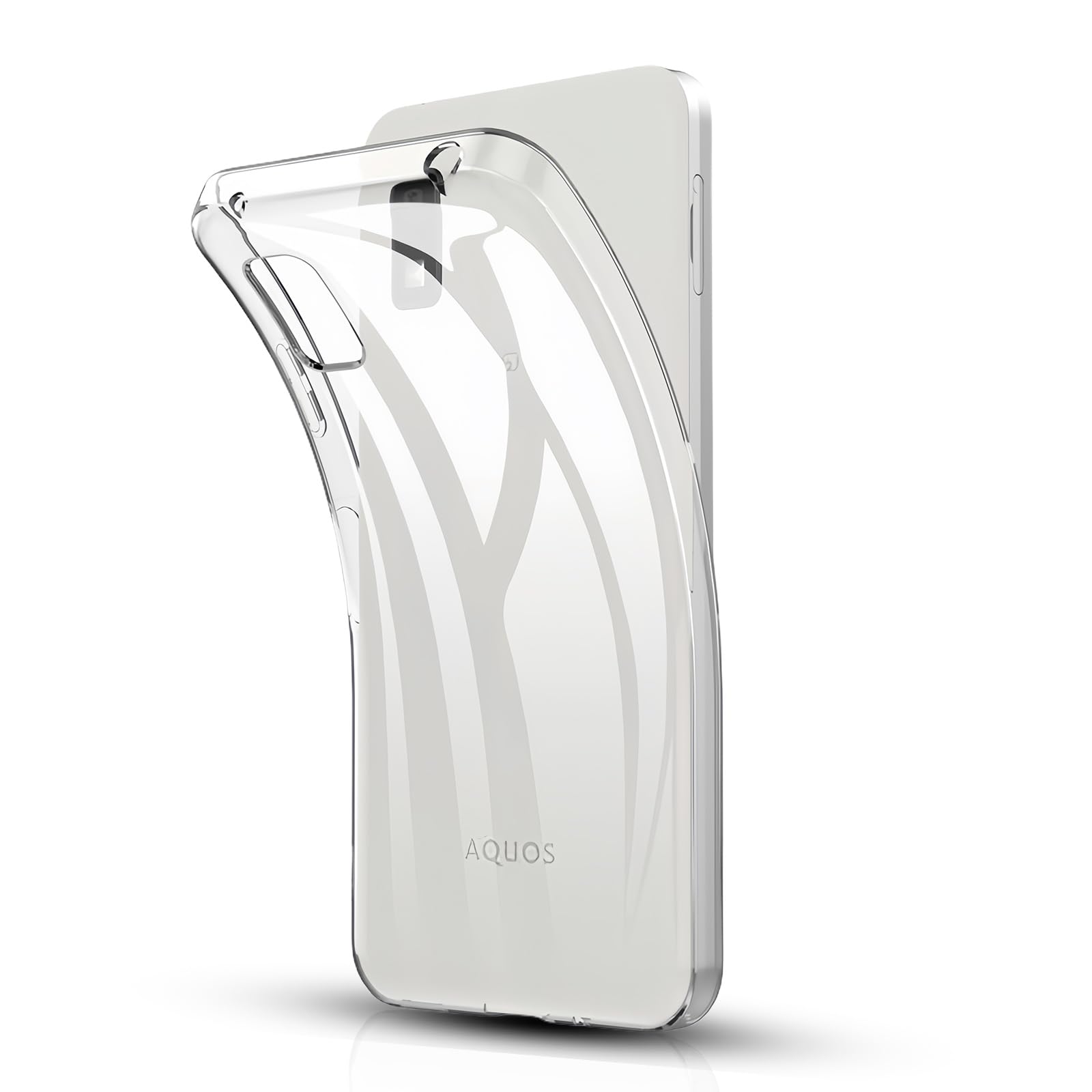 Rakuten - スマートフォンケース AQUOS wish3用 耐衝撃 クリアカバー ストラップホール付き 軽量 薄型 TPU素材 衝撃吸収 指紋防止 装着簡単