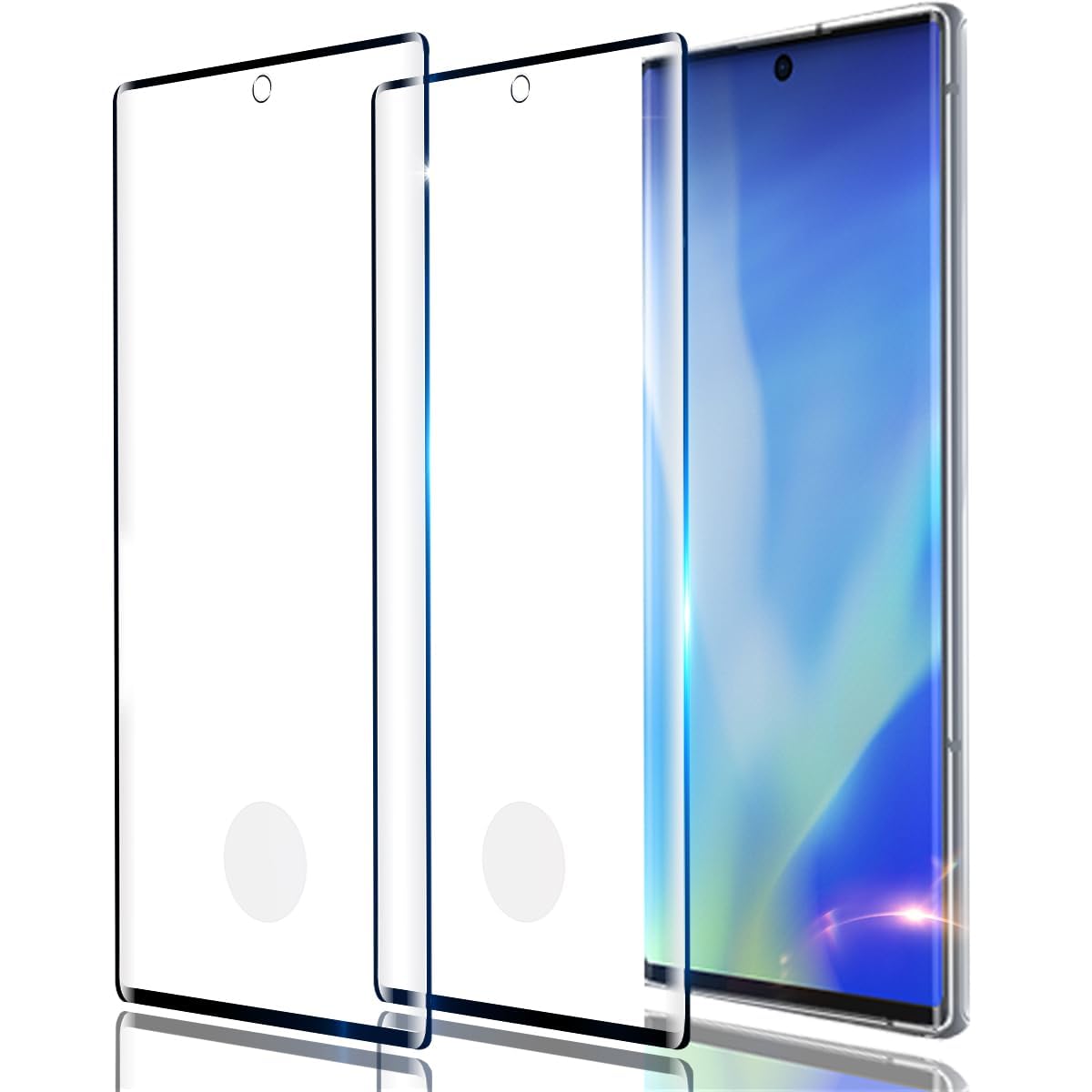 スマホ保護フィルム 全面保護 強化ガラス 2枚セット 9H硬度 耐衝撃 高透過率 撥水撥油 指紋防止 飛散防止 自動吸着 気泡ゼロ 貼り付け簡単