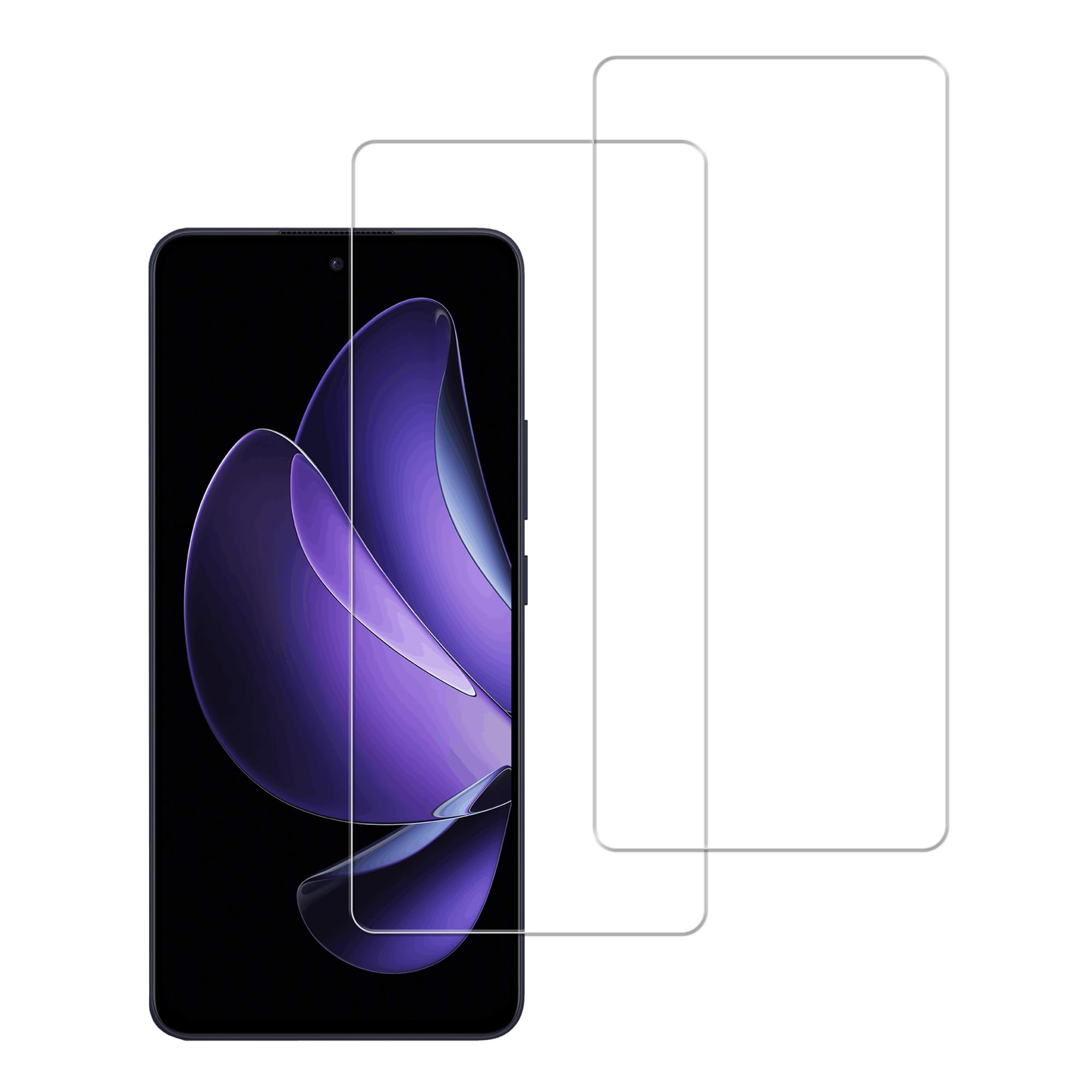 ・対応機種:OPPO Reno13 A ・枚数:2枚 ・素材:日本硝子素材 ・硬度:9H ・機能:飛散防止設計、自然吸着、防汚コート、高透過率
