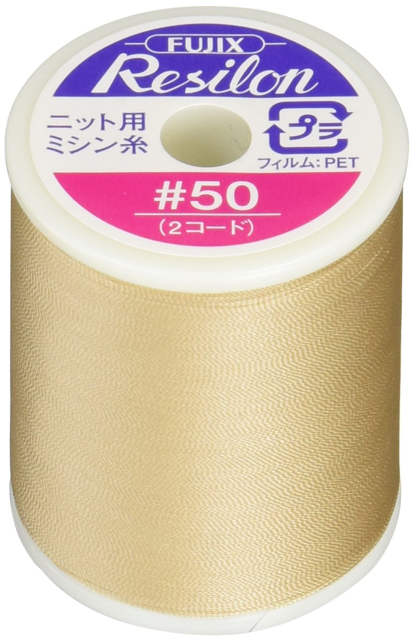 ミシン糸 ニット用 伸縮性 50番 300m ベージュ系 手芸 裁縫 ソーイング 糸 補修 縫製 伸縮素材用