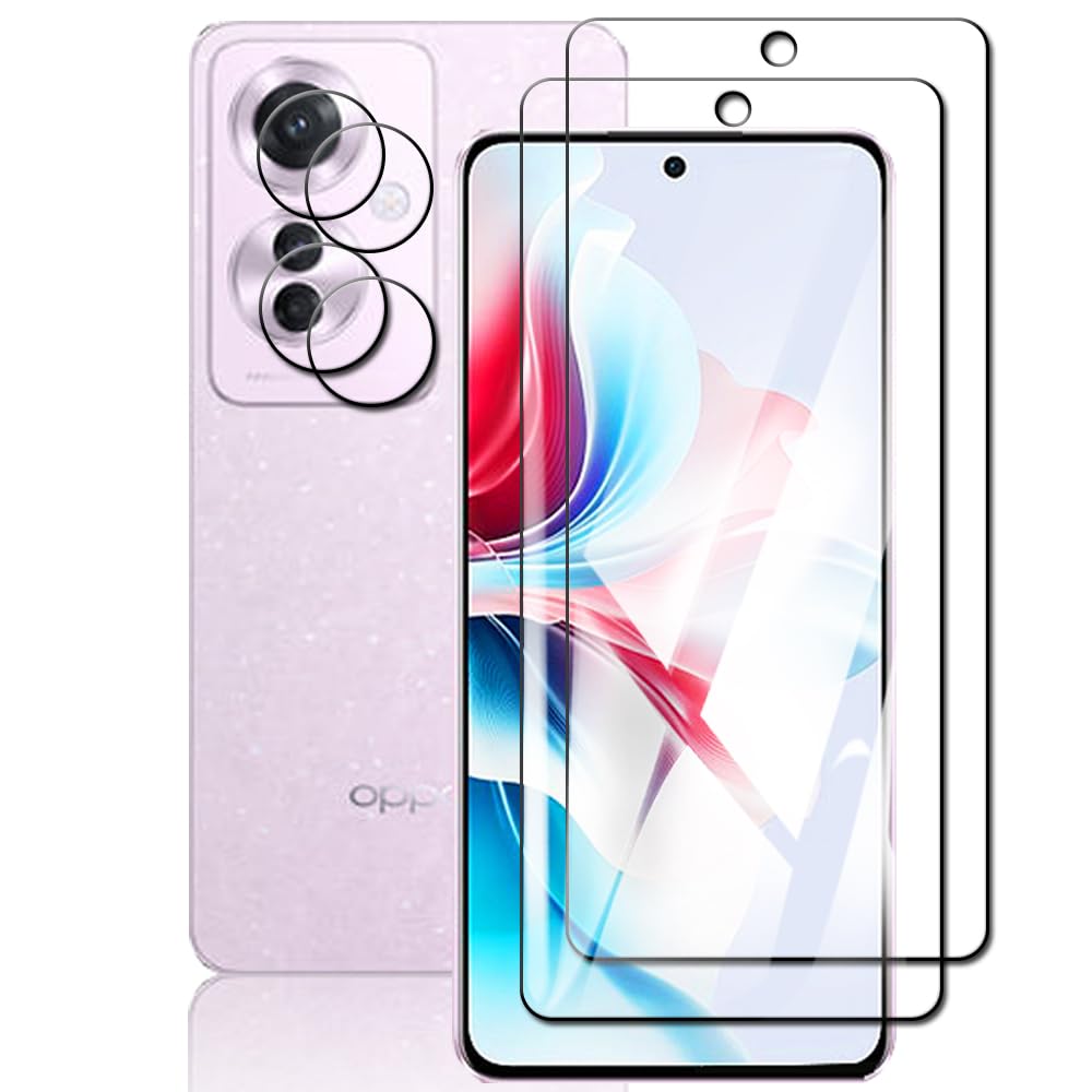 スマートフォン用ガラスフィルム 2枚 カメラレンズ用フィルム 2枚セット 強化ガラ...