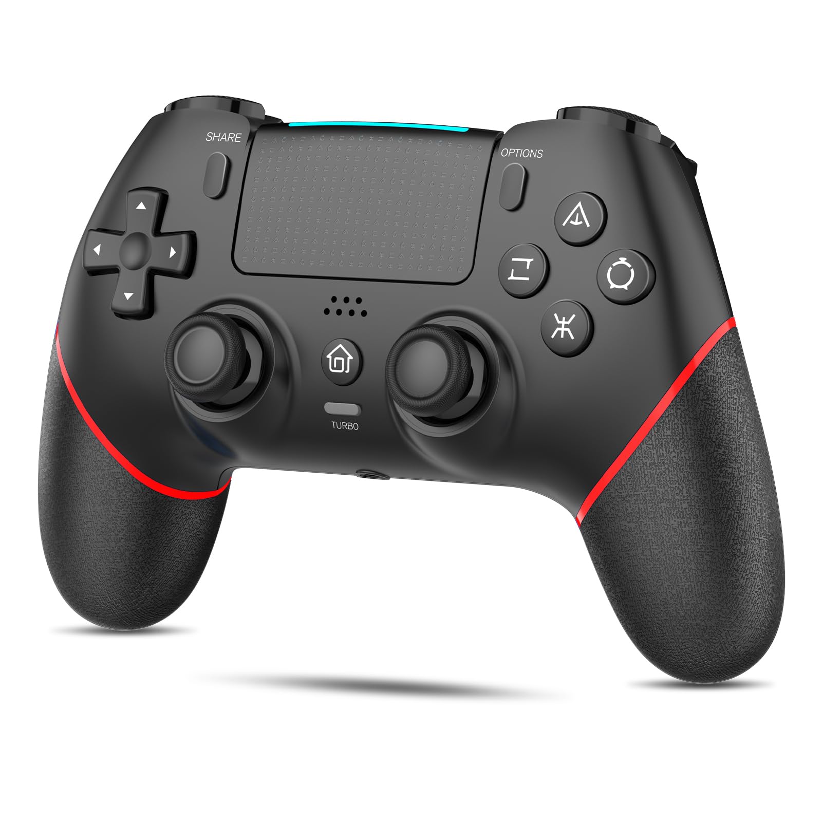 ゲームコントローラー 無線 ワイヤレス 背面ボタン マクロ 連射 6軸ジャイロセンサー 大容量バッテリー イヤホンジャック付き ブラック レッド PC対応