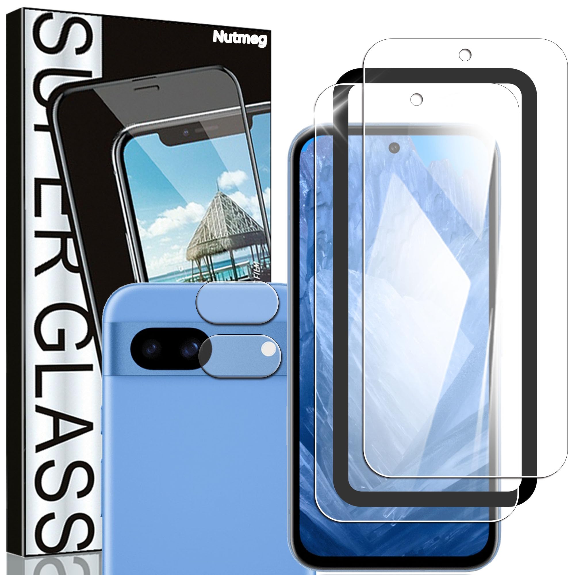 スマホ保護フィルム 2枚セット カメラレンズ用 2枚 強化ガラス 液晶保護 衝撃吸収 指紋防止 硬度9H 飛散防止 撥水撥油 ラウンドエッジ ガイド枠付き