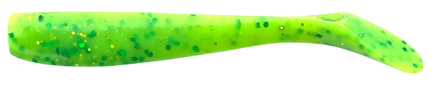 シーバス用ワーム 55mm シャッドテール 釣り具 ルアー パニックグリーン