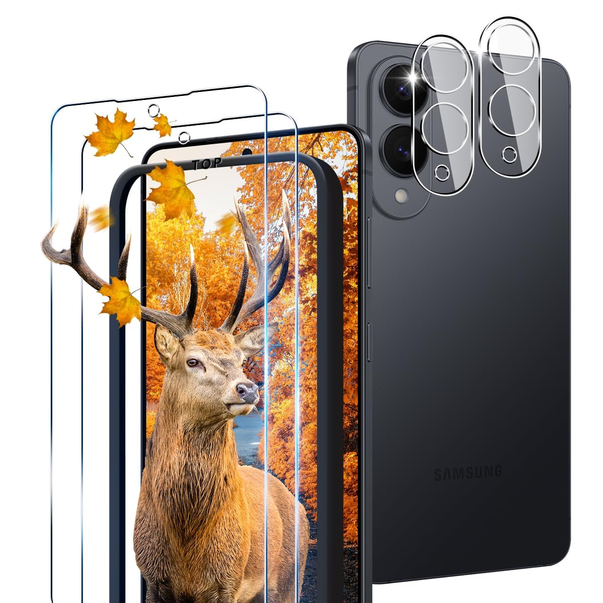 スマートフォン用保護フィルム 2枚セット カメラレンズ用 2枚付き 強化ガラス 指紋認証対応 ガイド枠付き 9H 高透過率 3Dタッチ対応 薄型 飛散防止 耐衝撃 汚れ防止 気泡ゼロ ラウンドエッジ