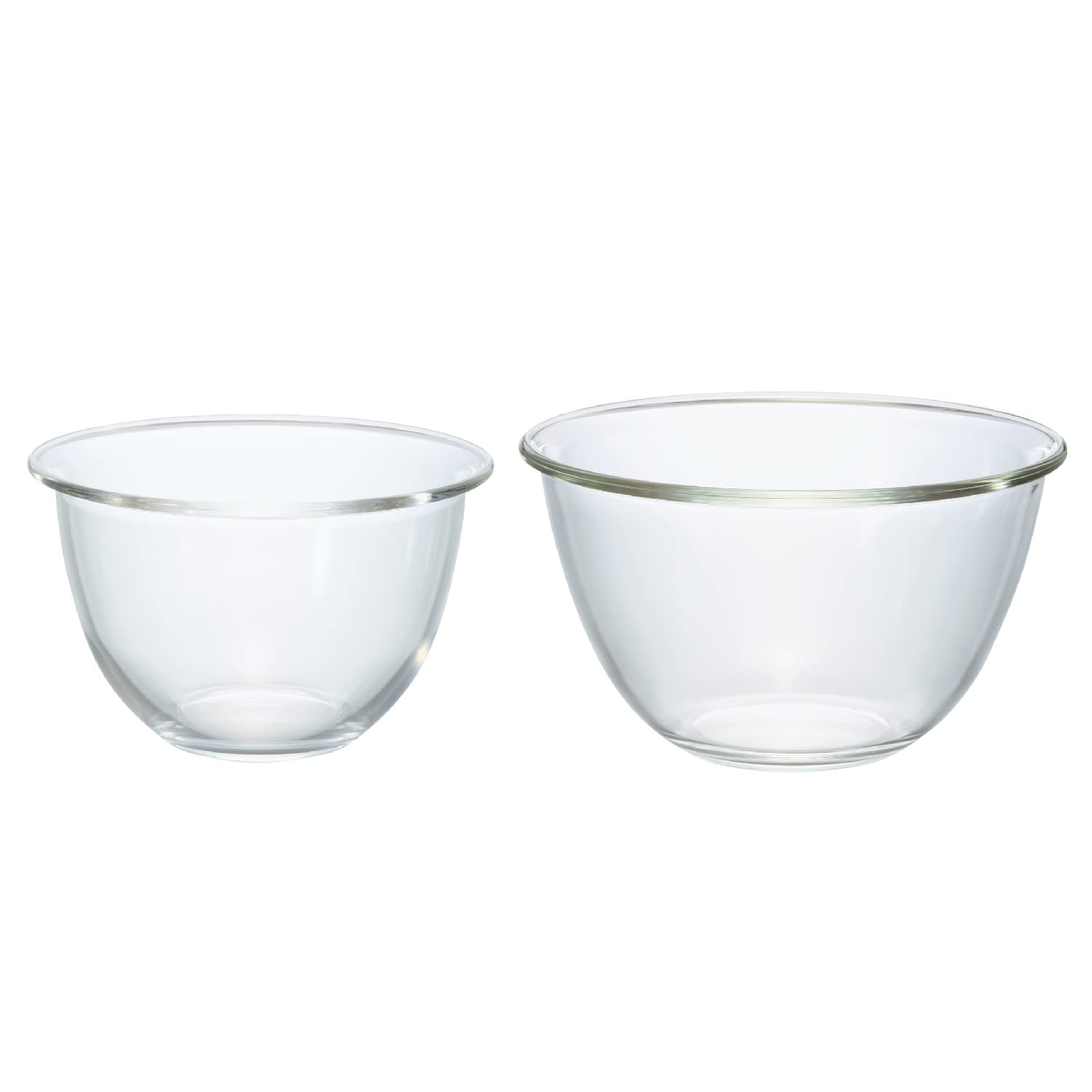 Ball - 耐熱ガラスボウル 2個セット 1500ml 2200ml 日本製 キッチン用品 調理器具 下ごしらえ 電子レンジ対応 食洗機対応 ガラス容器