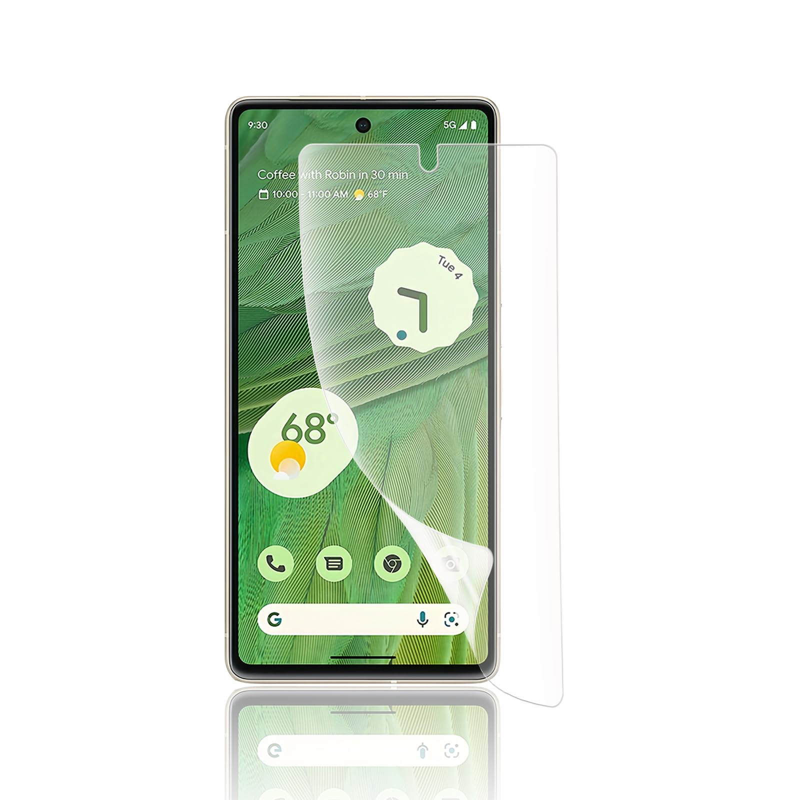 Protectors - スマートフォン保護フィルム TPU素材 全面保護 反射防止 アンチグレア 指紋認証対応 ガイド枠付き 気泡レス キズ修復 ケース干渉防止 1枚入り