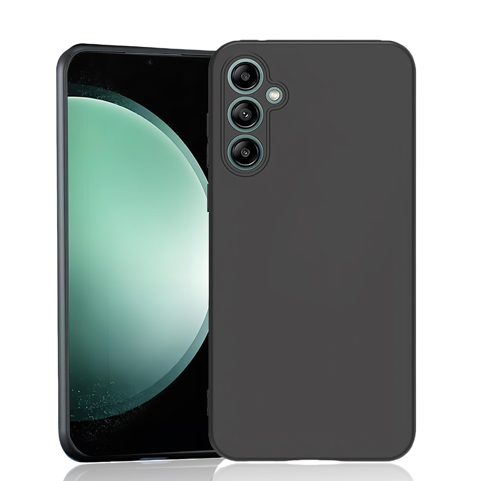 Rakuten - スマホケース ギャラクシーS23 FE 5G カバー TPU マットブラック 耐衝撃 指紋防止 薄型 軽量 衝撃吸収 ストラップホール付き 黒