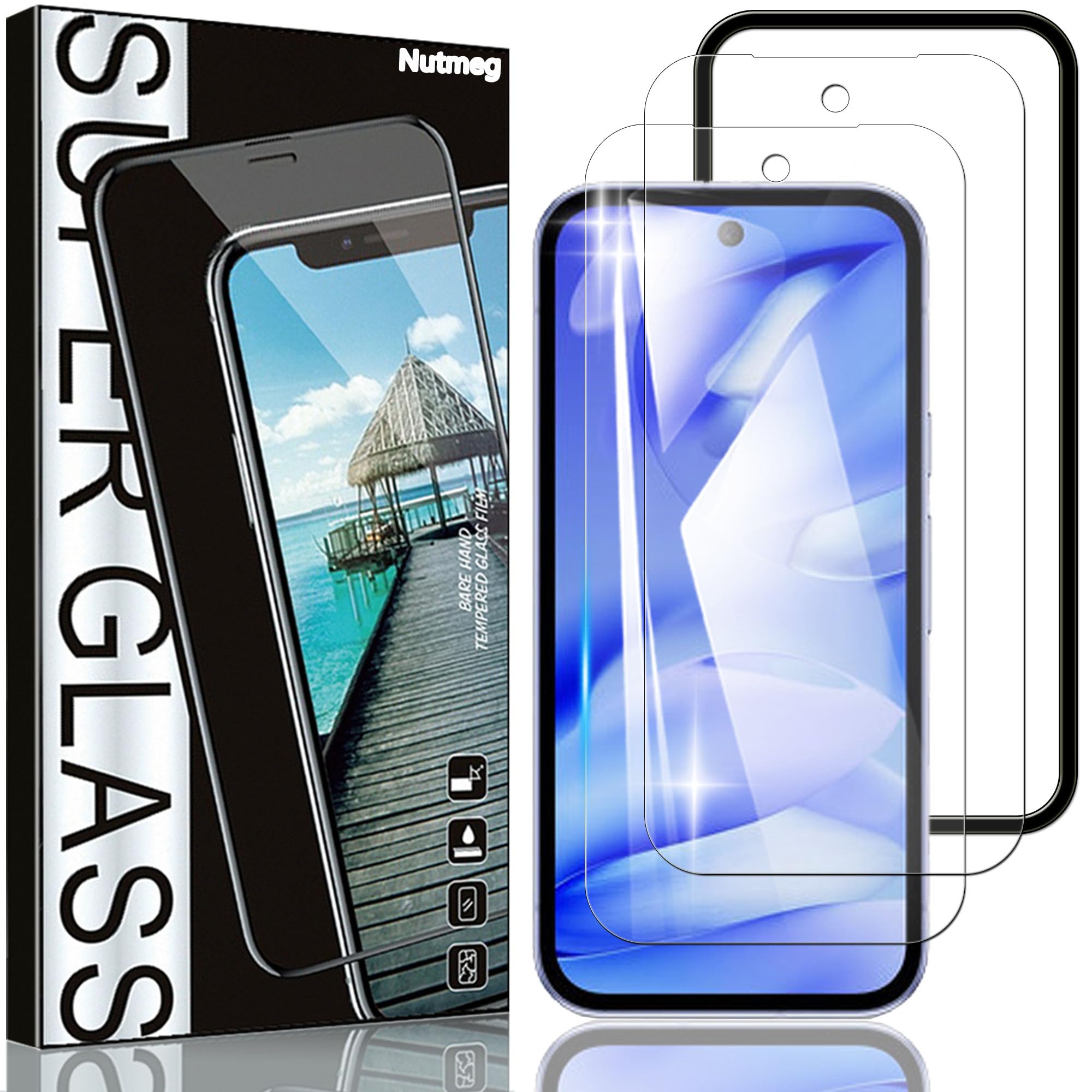 スマホ画面保護ガラスフィルム 2枚セット 用 強化ガラス 硬度9H 高透過率 高光沢 気泡防止 貼り付け簡単 耐衝撃 指紋防止 飛散防止 撥油性 高感度タッチ