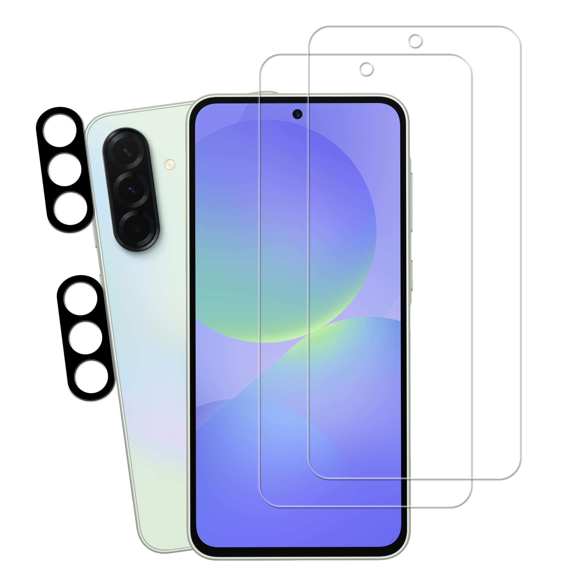スマホ用カメラ液晶保護フィルム 強化ガラスフィルム セット 2枚入り 2枚入り ガラス素材 高透過率 飛散防止 指紋防止 気泡防止 画面保護シート 傷防止 画面保護フィルム
