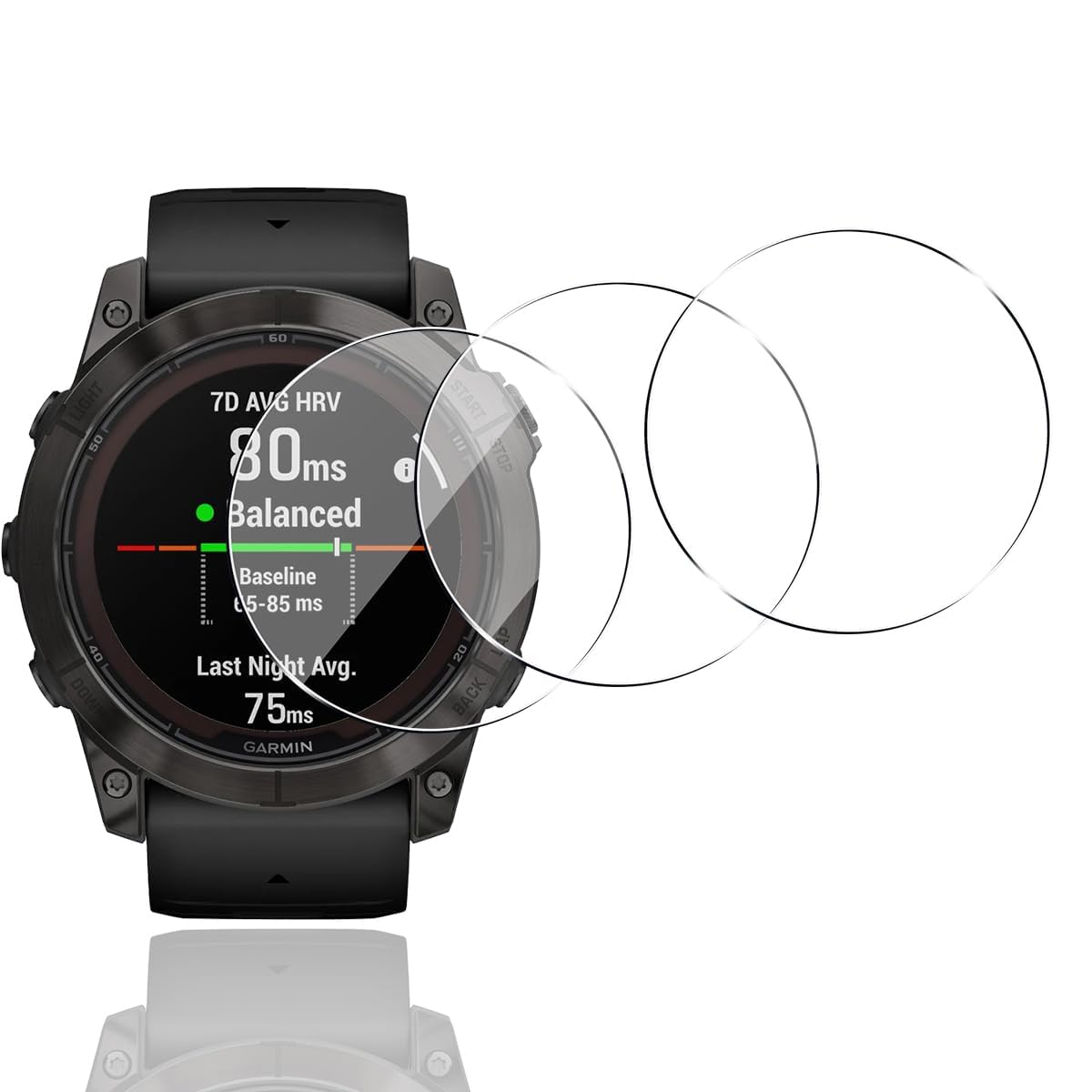 スマートウォッチ用 液晶保護フィルム 47mm 3枚セット 強化ガラス 9H 高透過率 高...