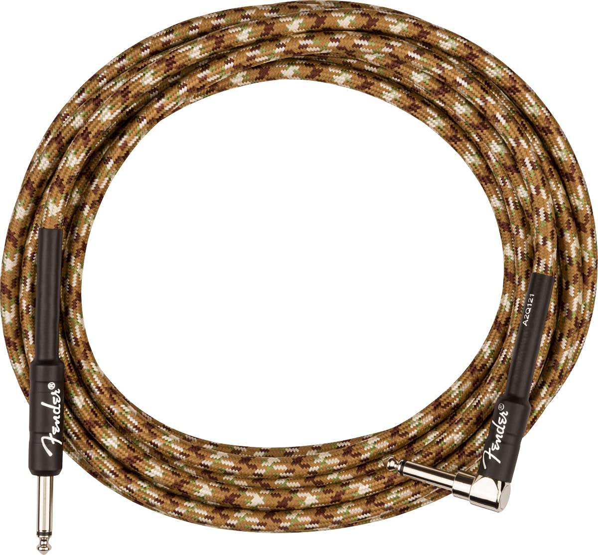 Shielded Cable - 楽器用ケーブル ギター シールド 5.6m ストレート L字プラグ ギターケーブル ベース 迷彩柄 1本入り