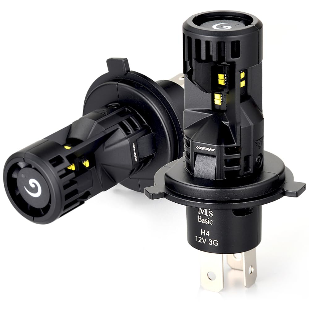 樂天商城 - LEDヘッドライト H4 Hi Lo切替 車検対応 5000lm 6500K ホワイト 12V 2本入 ドライバー一体型 冷却ファン内蔵 ハロゲンサイズ 取付簡単 デュアルファン トライアングル照射構造 視認性向上