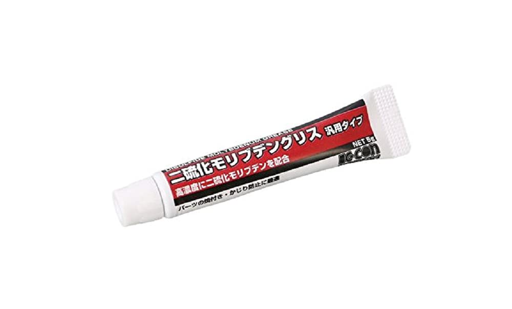 ・内容量:5g ・内容液色:黒 ・成分:二硫化モリブデン(高濃度配合) ・用途:パーツの焼付き・かじり防止、ミッションギア初期なじみ出し等