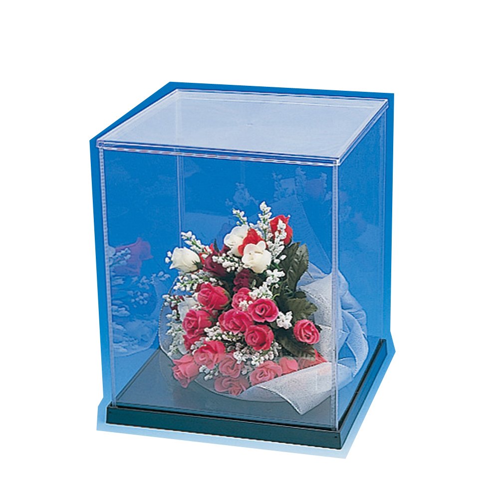 コレクションケース 展示用 角型 透明 ディスプレイケース 21x21x25cm 1個入 プラスチック製 フィギュアケース 収納ボックス