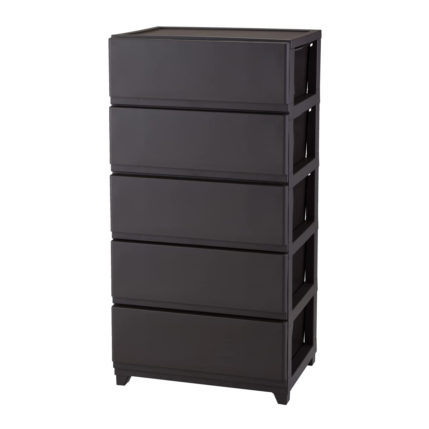 Baby Wardrobes - 収納ケース 5段 ワイド 幅54cm 日本製 プラスチック 衣装ケース 引き出し チェスト 収納ボックス おしゃれ 衣類収納 タンス 押入れ収納 クローゼット収納 リビング収納 簡単組立 ホワイト