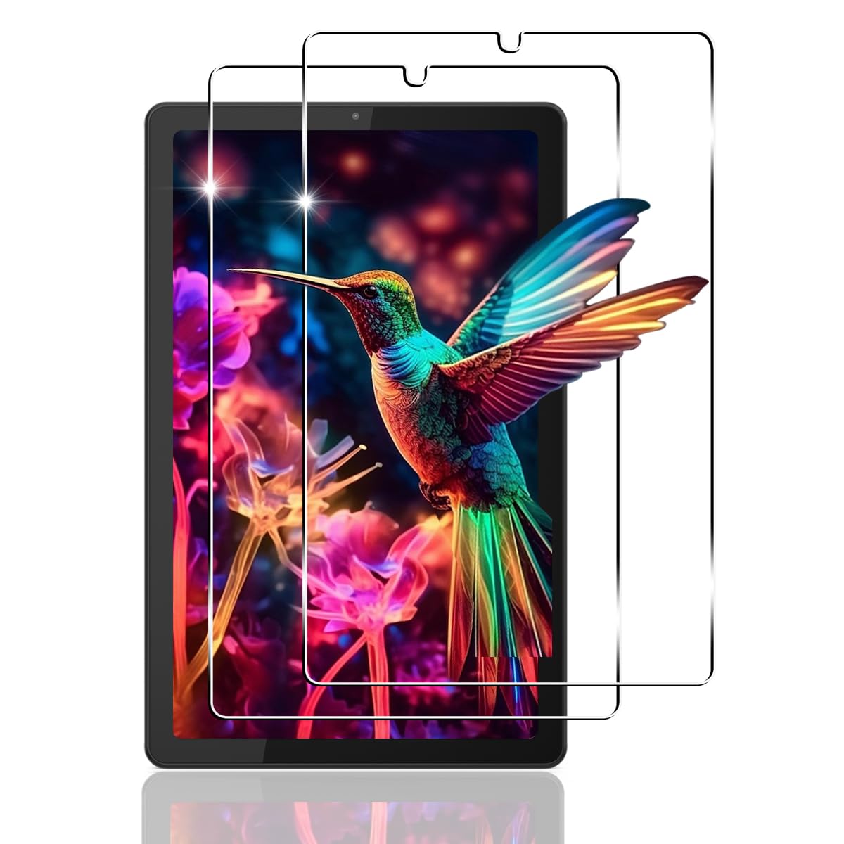 Tablet - タブレット用 強化ガラスフィルム 2枚セット 9インチ 保護フィルム 9H 高透過率 飛散防止 耐衝撃 指紋防止 気泡防止 ラウンドエッジ加工 高感度 3Dタッチ対応 簡単貼り付け