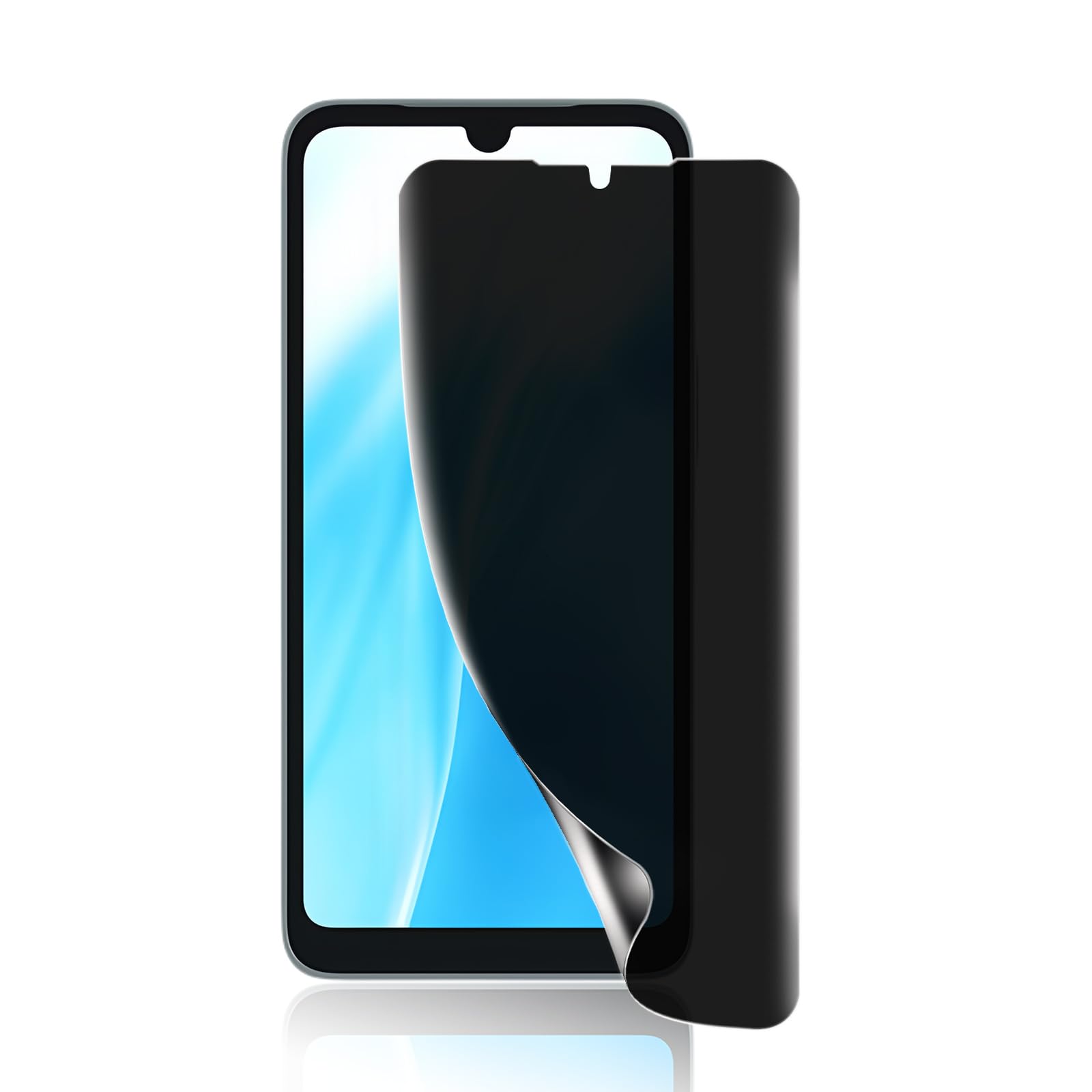 Protectors - スマートフォン保護フィルム 全面保護 覗き見防止 TPU素材 ガイド枠付き 気泡レス 指紋認証対応 浮き防止 キズ修復 ケース干渉しない 1枚入り