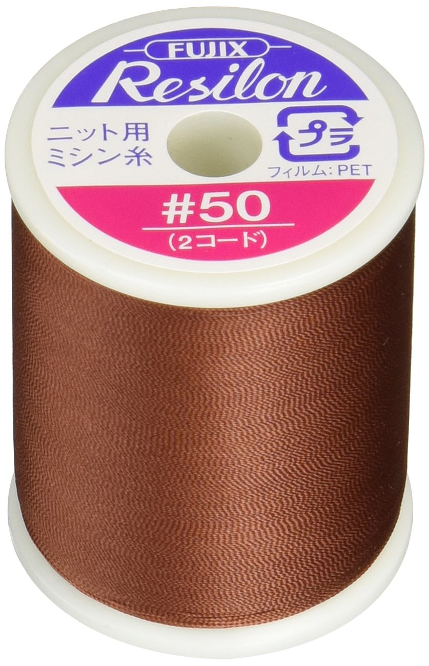 ミシン糸 ニット専用 伸縮性 布地用 50番 300m ブラウン系 手芸 裁縫 糸 ソーイング 補修 修理