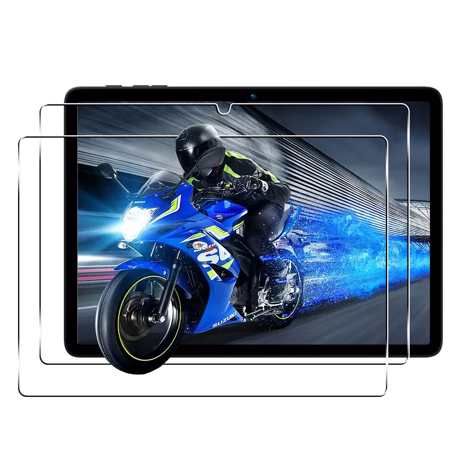Rakuten - タブレット用保護フィルム 10.1インチ 2枚セット 強化ガラス 旭硝子製 硬度10H 高透過率 飛散防止 指紋防止 気泡ゼロ ラウンドエッジ加工 3Dタッチ対応