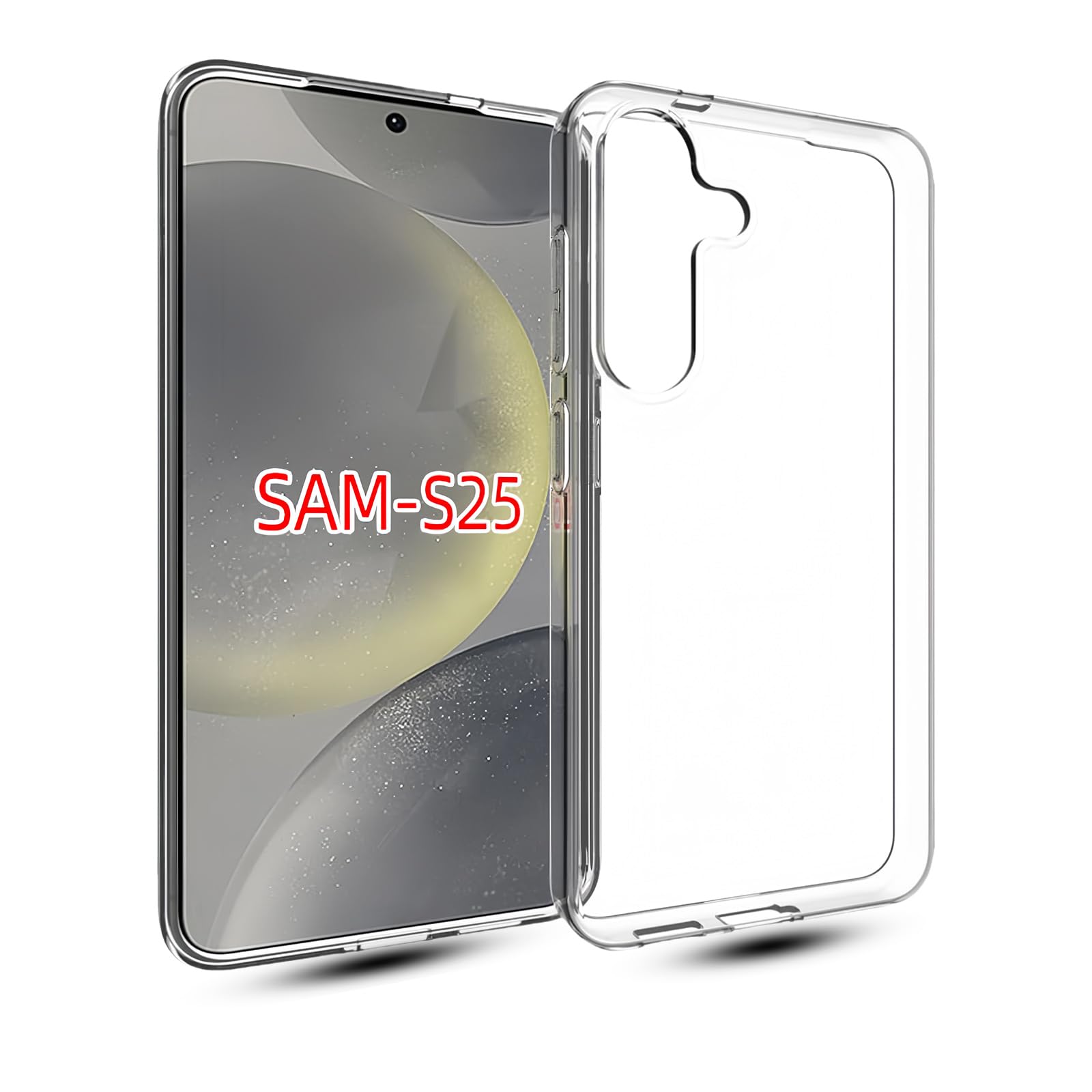 スマホケース ギャラクシーS25 クリア ケース 透明 TPU ソフトカバー 薄型 スリム カメラレンズ保護 耐衝撃 防指紋 ストラップホール付き