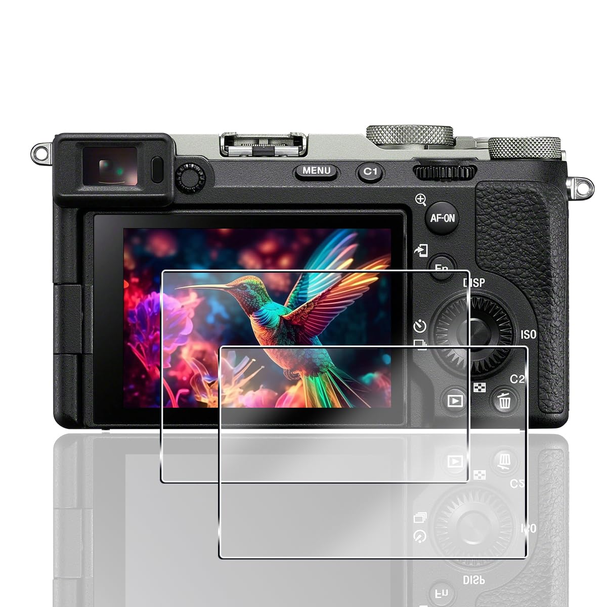 カメラ液晶保護フィルム 2枚セット 強化ガラス 9H 高透過率 3Dタッチ対応 飛散防止 高感度 耐衝撃 指紋防止 気泡防止 ラウンドエッジ加工 簡単貼り付け