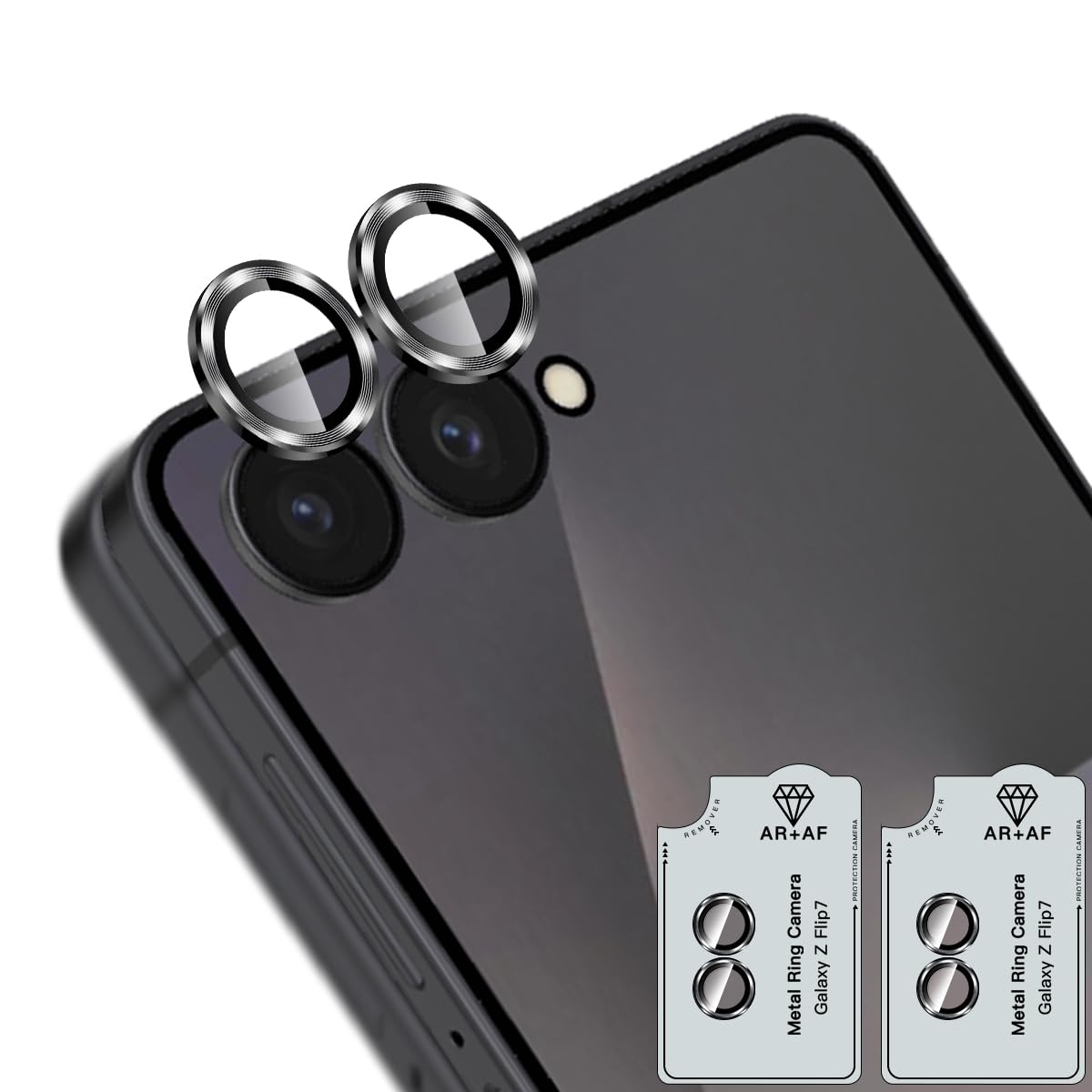 Protectors - スマホカメラレンズ保護フィルム 2枚セット 強化ガラス アルミ合金製 全面保護 高透過率 硬度9H 飛散防止 指紋防止 気泡ゼロ 露出オーバー防止 レンズカバー