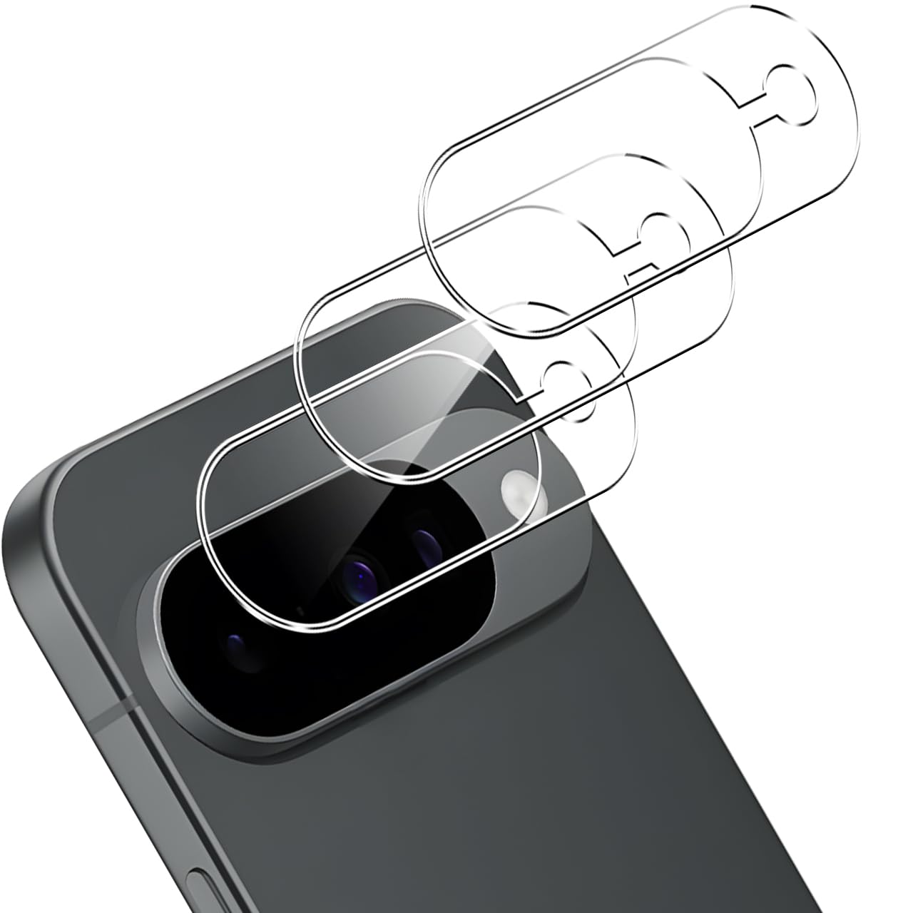 ・対応機種:Google Pixel 10 ・セット内容:3枚セット ・素材:国産AGC旭硝子 ・硬度:9H ・加工:飛散防止加工、ナノコーティング、イオン性撥油防水コーティング、ラウンドエッジ加工 ・透過率:99%