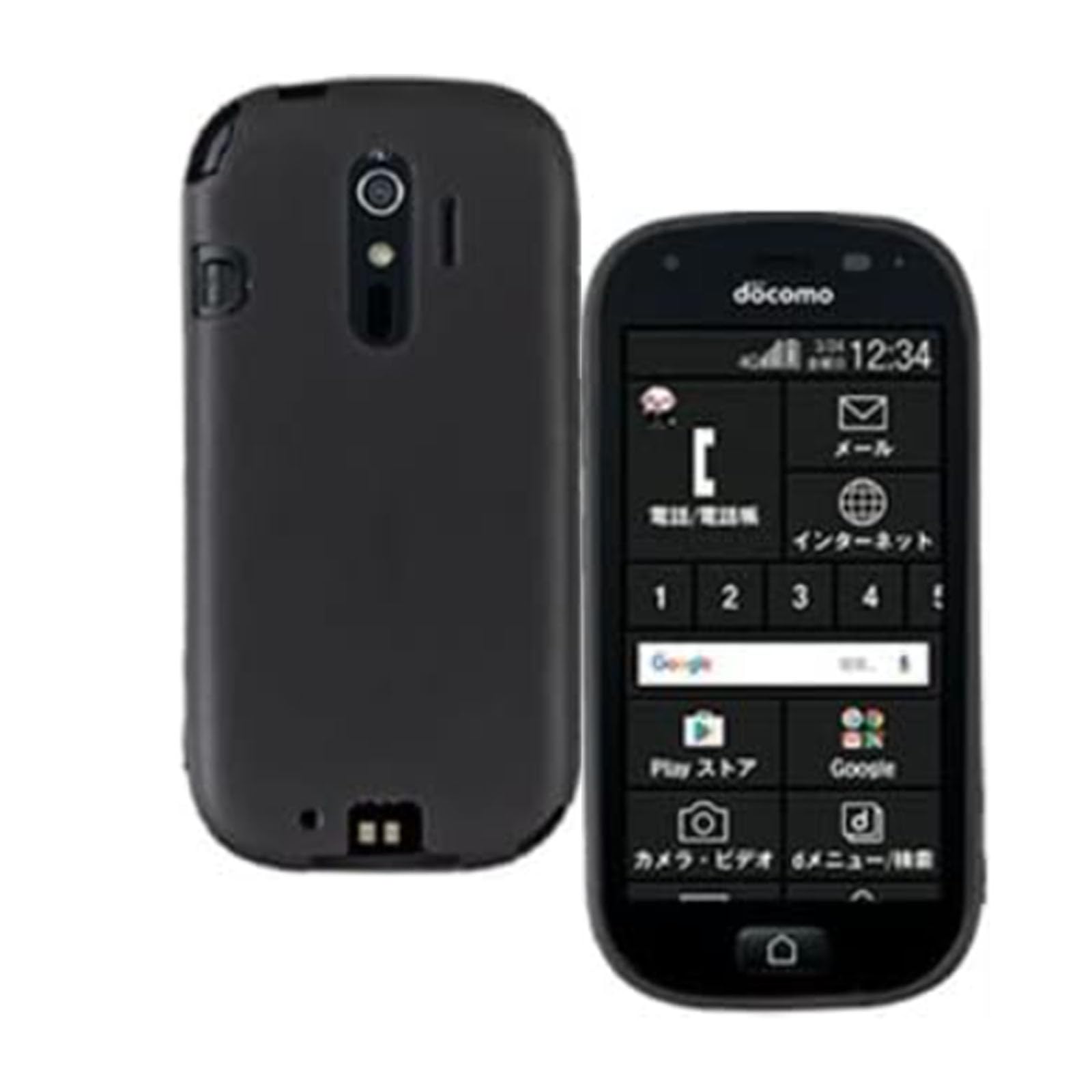 ・対応機種:らくらくスマートフォン4 F-04J、らくらくスマートフォンme F-03K ・素材:TPU ・表面加工:ナノメッキコーティング ・機能:衝撃吸収、落下防止、擦り傷防止、指紋防止、耐油性