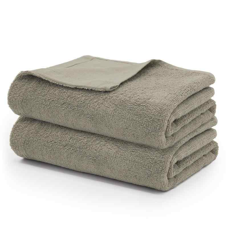 HOSUR 片面パイル バスタオル 綿100% 吸水速乾 大判 薄手 60*120cm 2枚セット 持ち運び 部屋干し ガーゼ コットン 軽い 肌触りが良い ふわふわ 毛羽落ちしにくい 耐久性