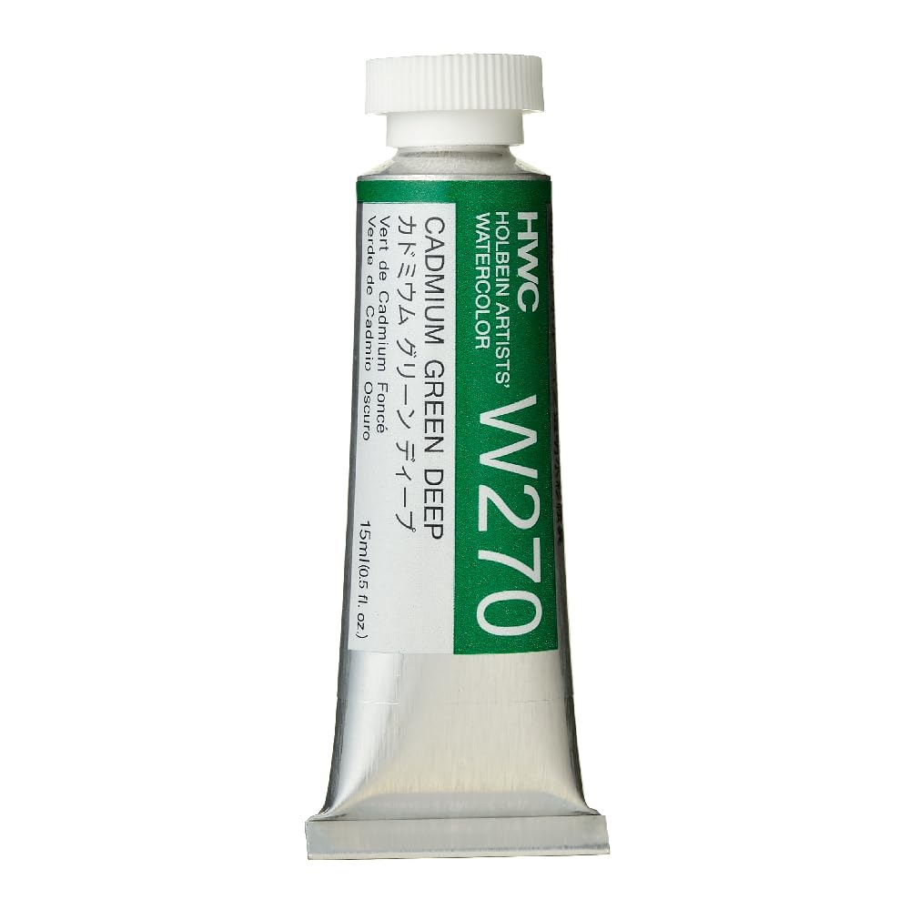 乐天商城 - 透明水彩絵具 15ml カドミウムグリーンディープ チューブ入り 絵の具 画材 アート用品 美術用品 水彩画 透明感 発色 鮮やか