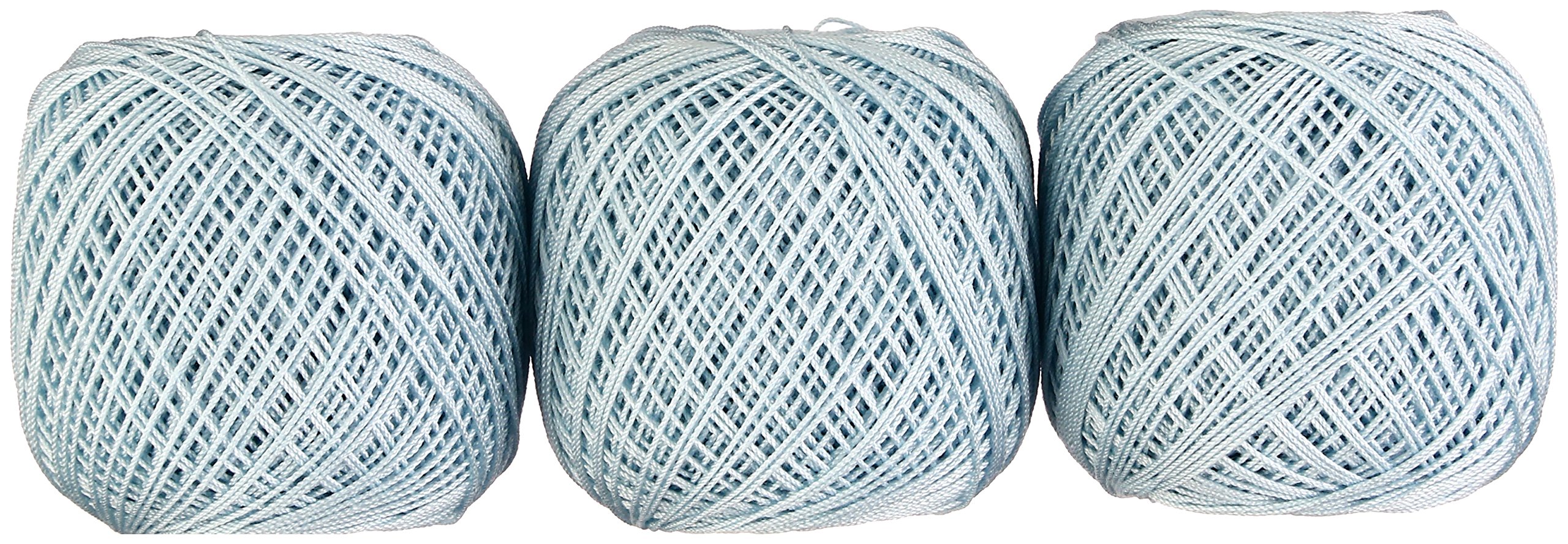 ・番手:#40 ・カラー:Col.361 水色系 ・重量:10g(1玉あたり) ・長さ:約89m(1玉あたり) ・入数:3玉セット