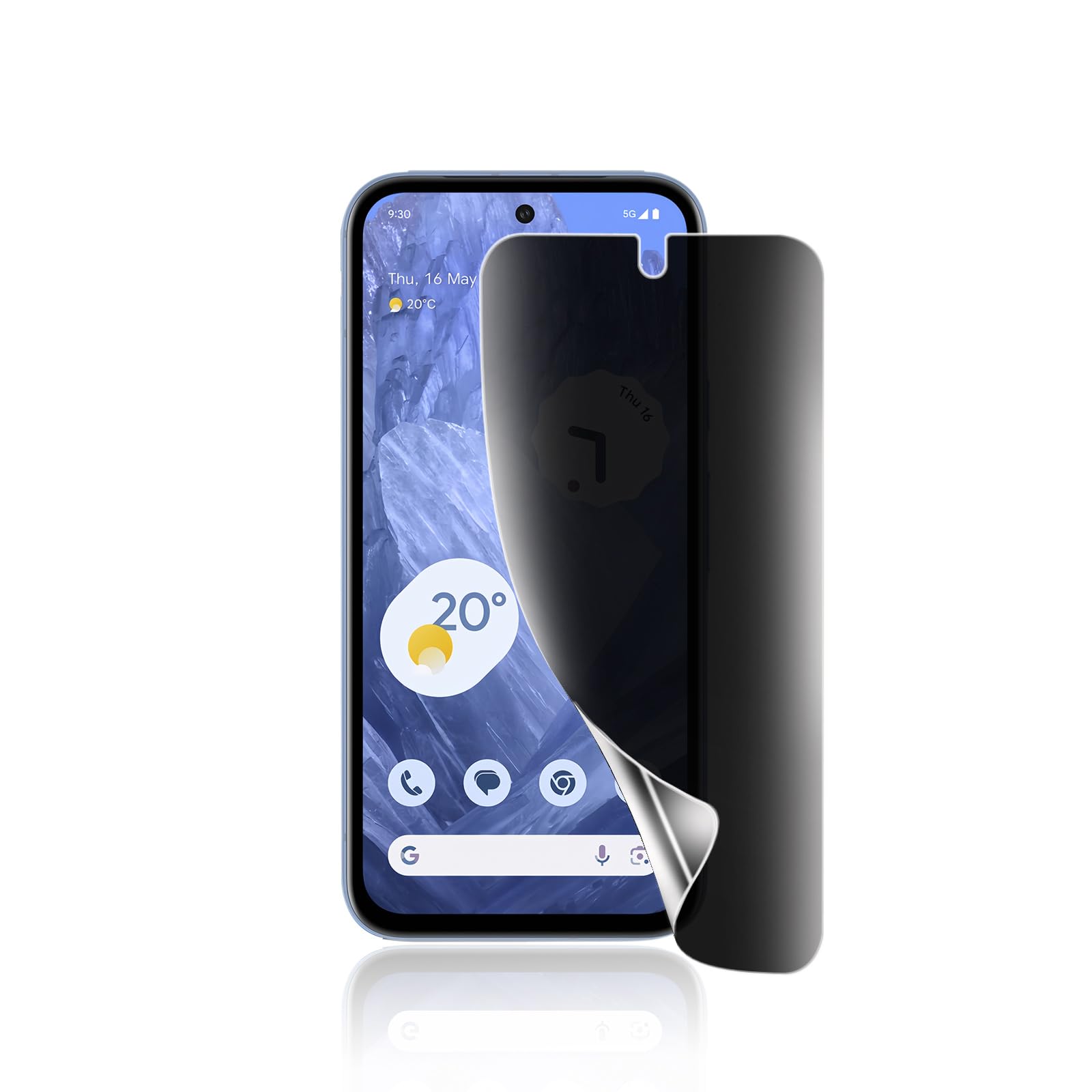 Protectors - スマートフォン 保護フィルム 全面保護 覗き見防止 TPU素材 ガイド枠付き 気泡レス キズ修復 指紋認証対応 1枚入り ケース干渉防止