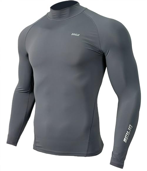 Short Sleeves - スポーツインナー メンズ 長袖 ハイネック フェイスカバー付き 加圧シャツ ゴルフウェア アンダーシャツ ベースレイヤー 大きいサイズ
