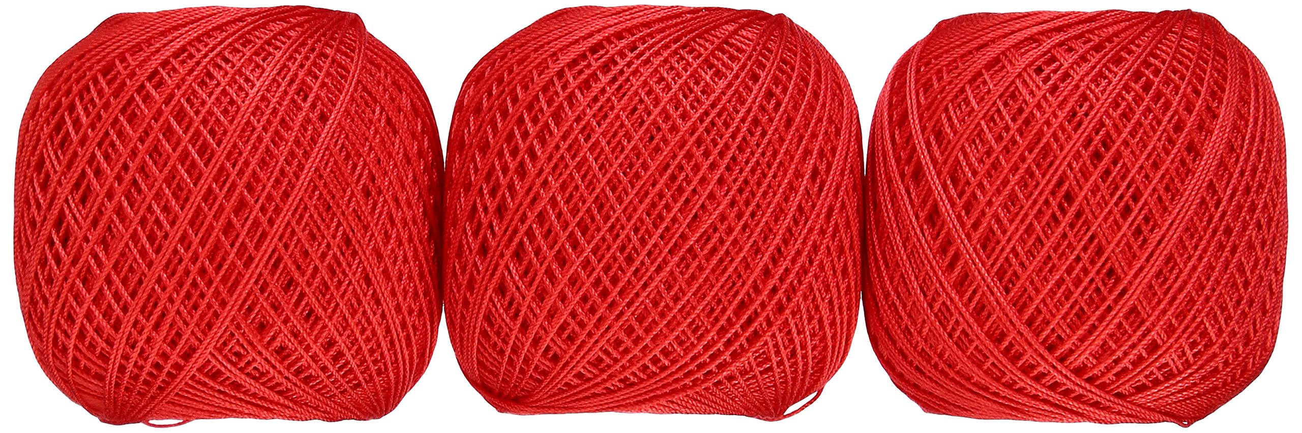 Other - レース糸 40番 10g 3玉セット レッド系 綿100% 手芸 編み物 裁縫 ハンドメイド 手編み 手芸用品 手芸材料 クラフト 小物作り