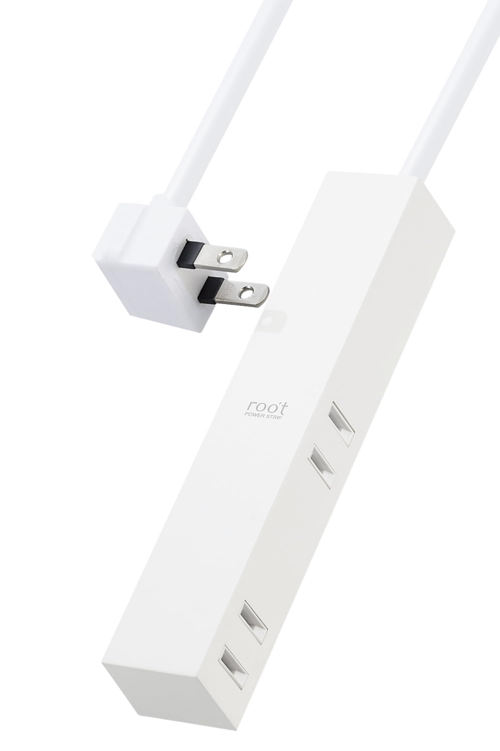 電源タップ 4個口 2.5m ホワイト インテリア 配線整理 延長コード コンセント 差込口 4口 コード長 2.5メートル 白 シンプル タップ