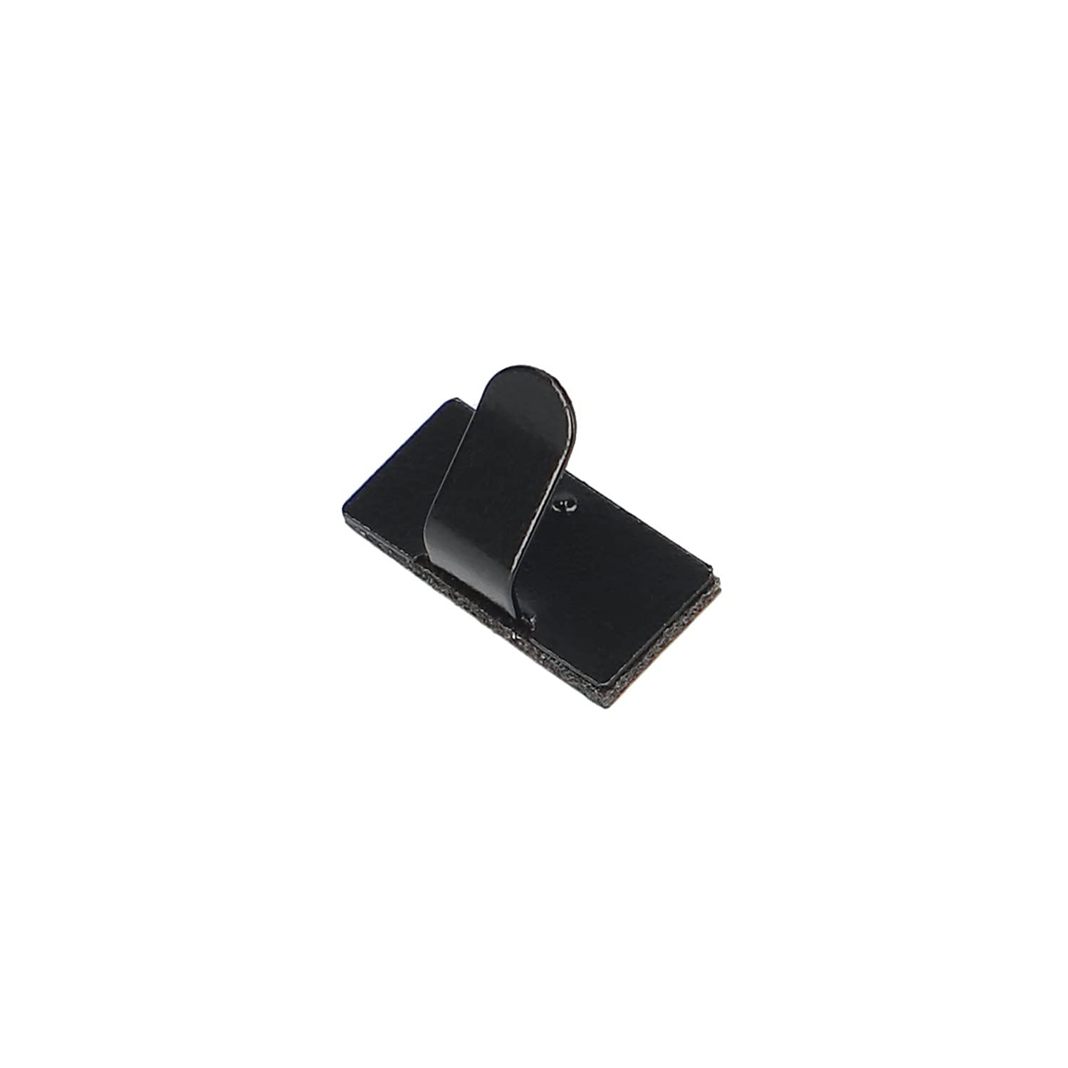 配線止め金具 ミニ 黒 コードステッカー ケーブルホルダー クリップ フック 15.5×8.0mm 15個入