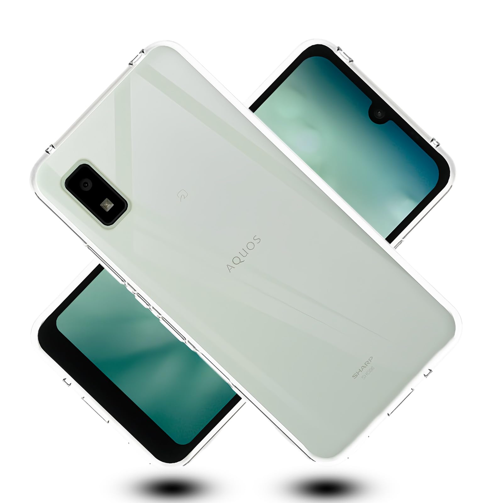 ・対応機種:AQUOS Wish / AQUOS Wish2 (SHG06/SH-M20/A104SH) ・素材:TPU ・機能:耐衝撃、衝撃吸収ポケット内蔵、ストラップホール付き、マイクロドット加工(熱放出)、カメラ・画面保護設計